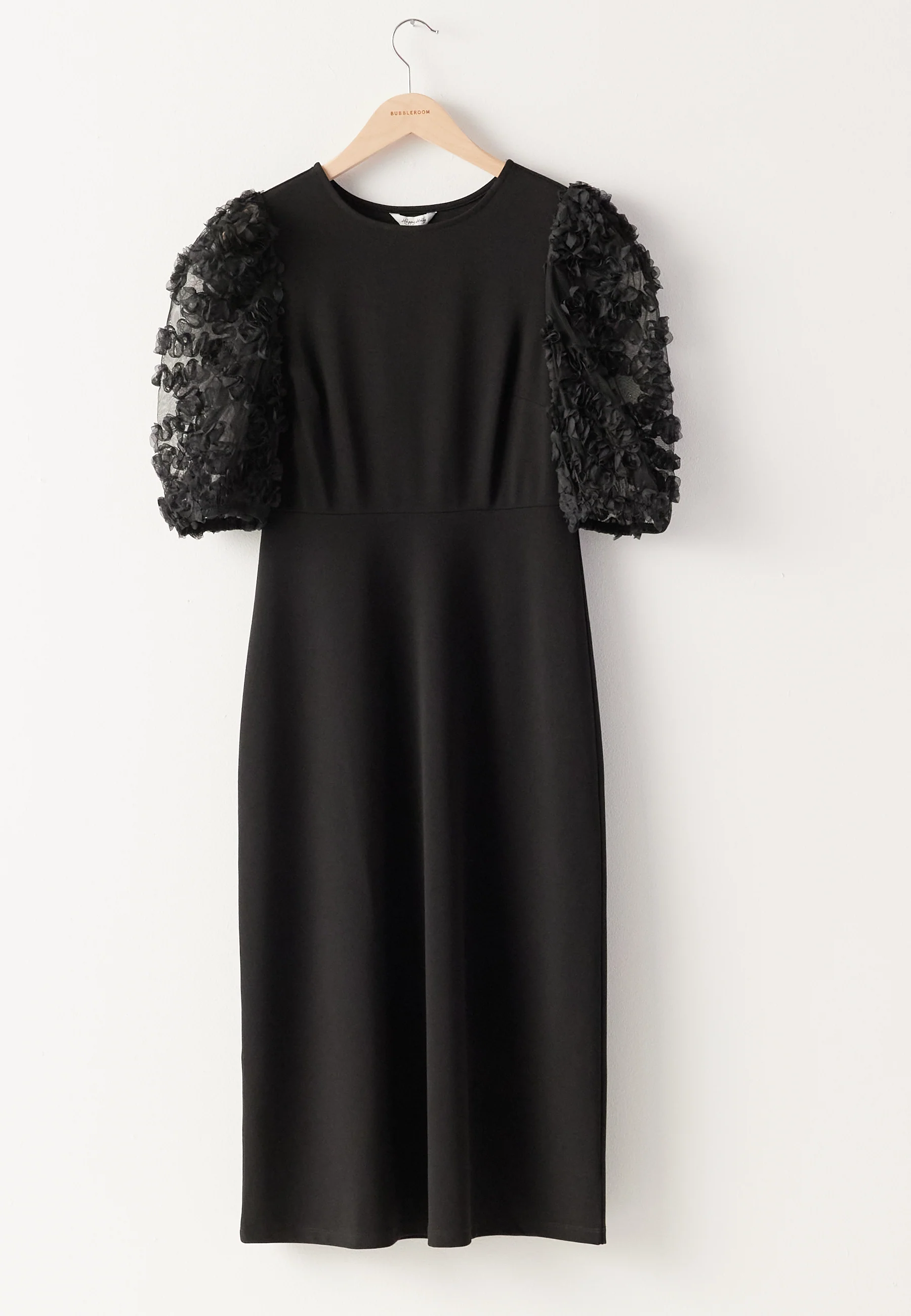 3D Floral Sleeve Midi Dress - Image 7