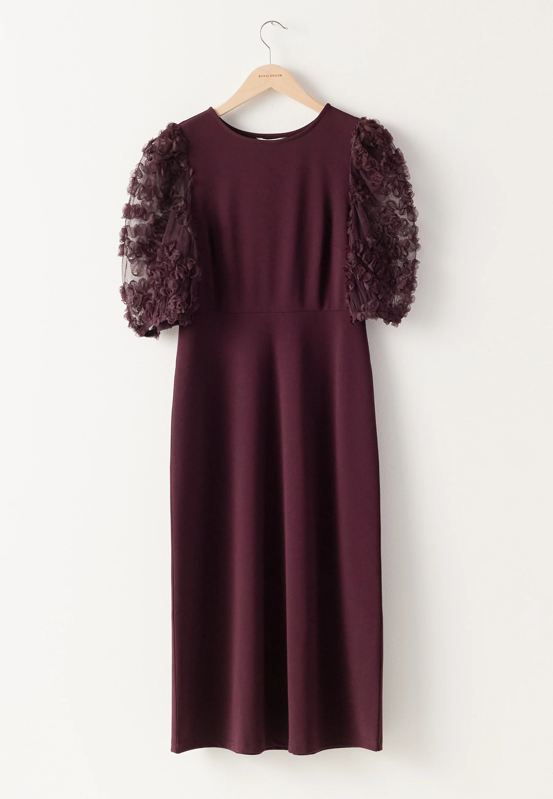 3D Floral Sleeve Midi Dress - Image 8