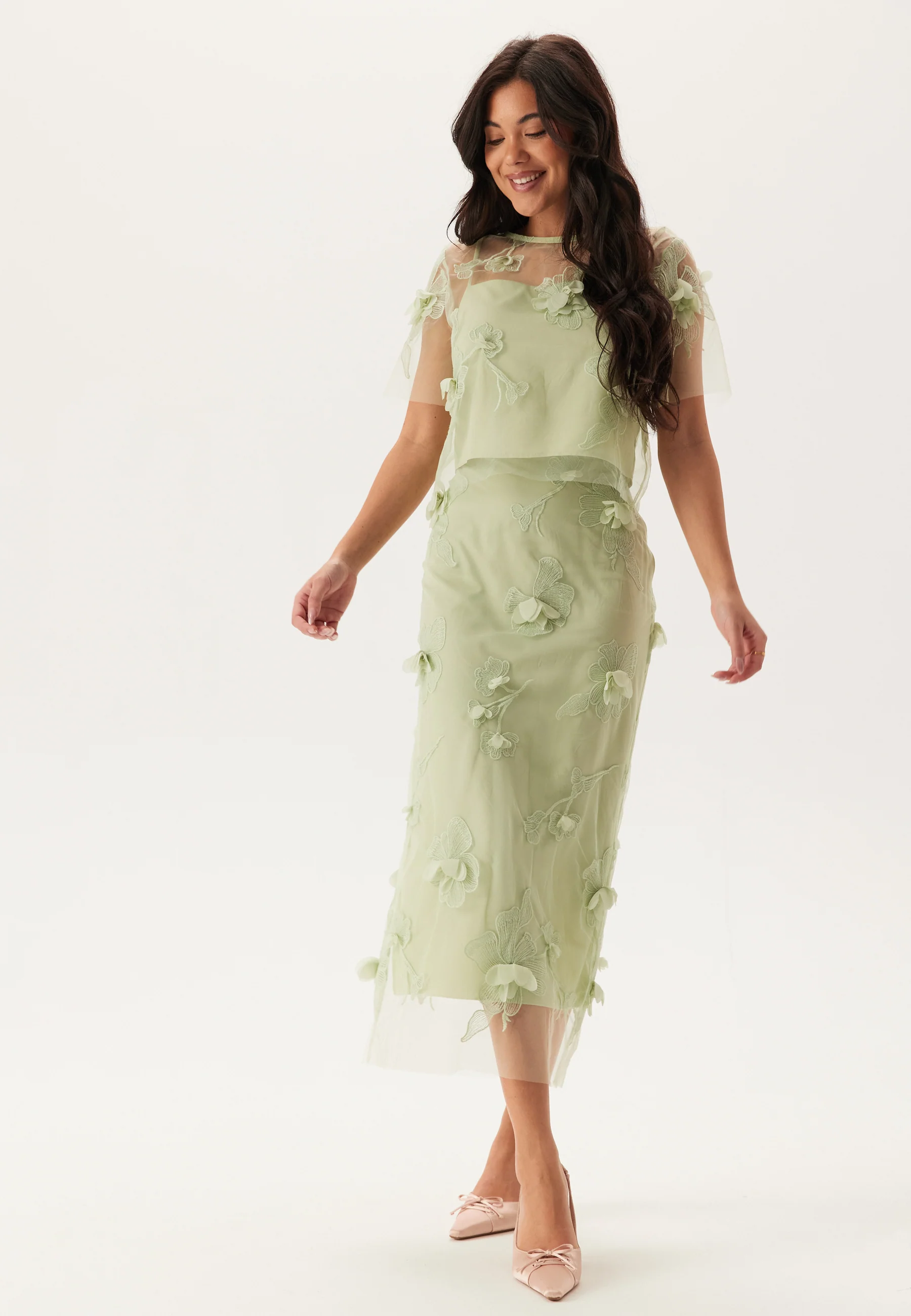 3D Floral T-shirt Blouse - Image 3