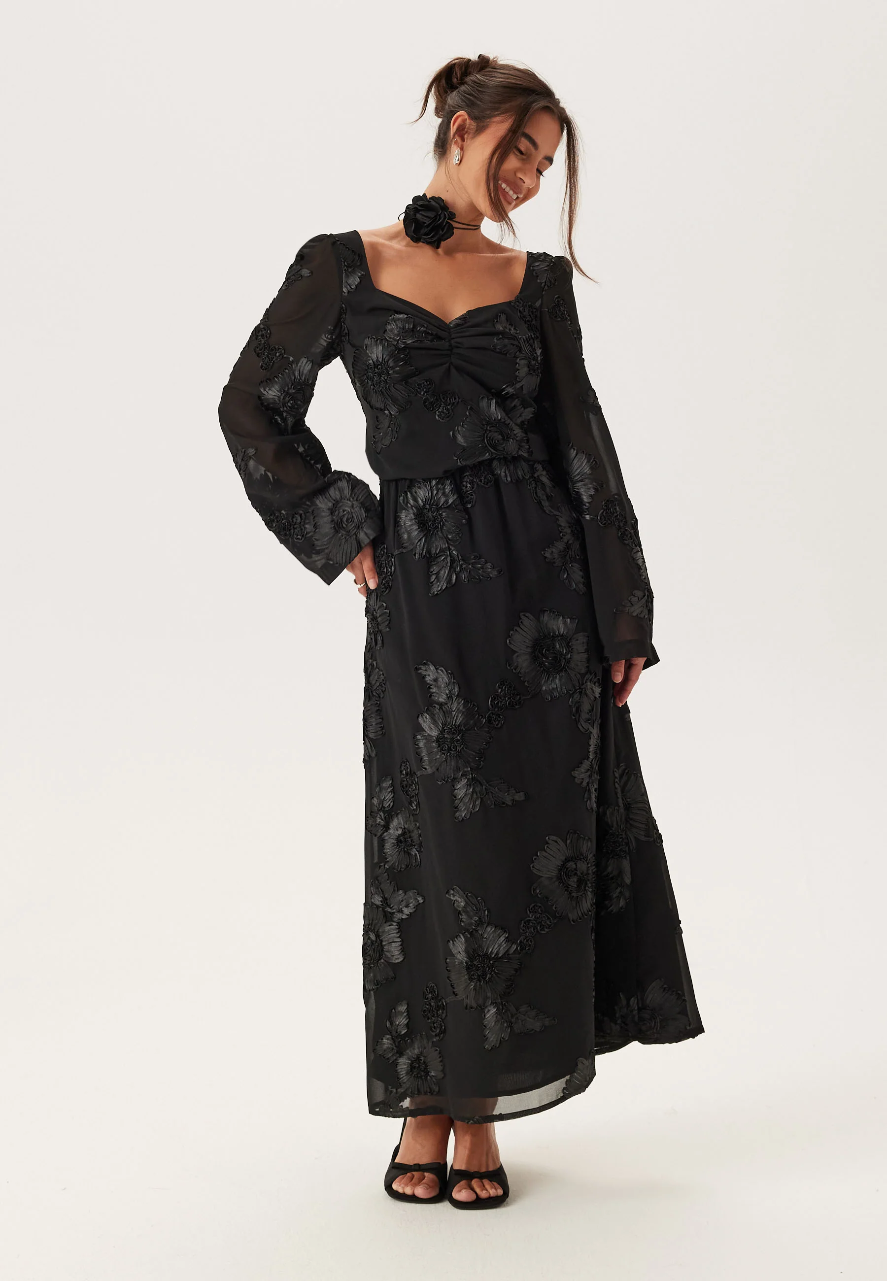 3D Flower Long Sleeve Blouse - Image 6