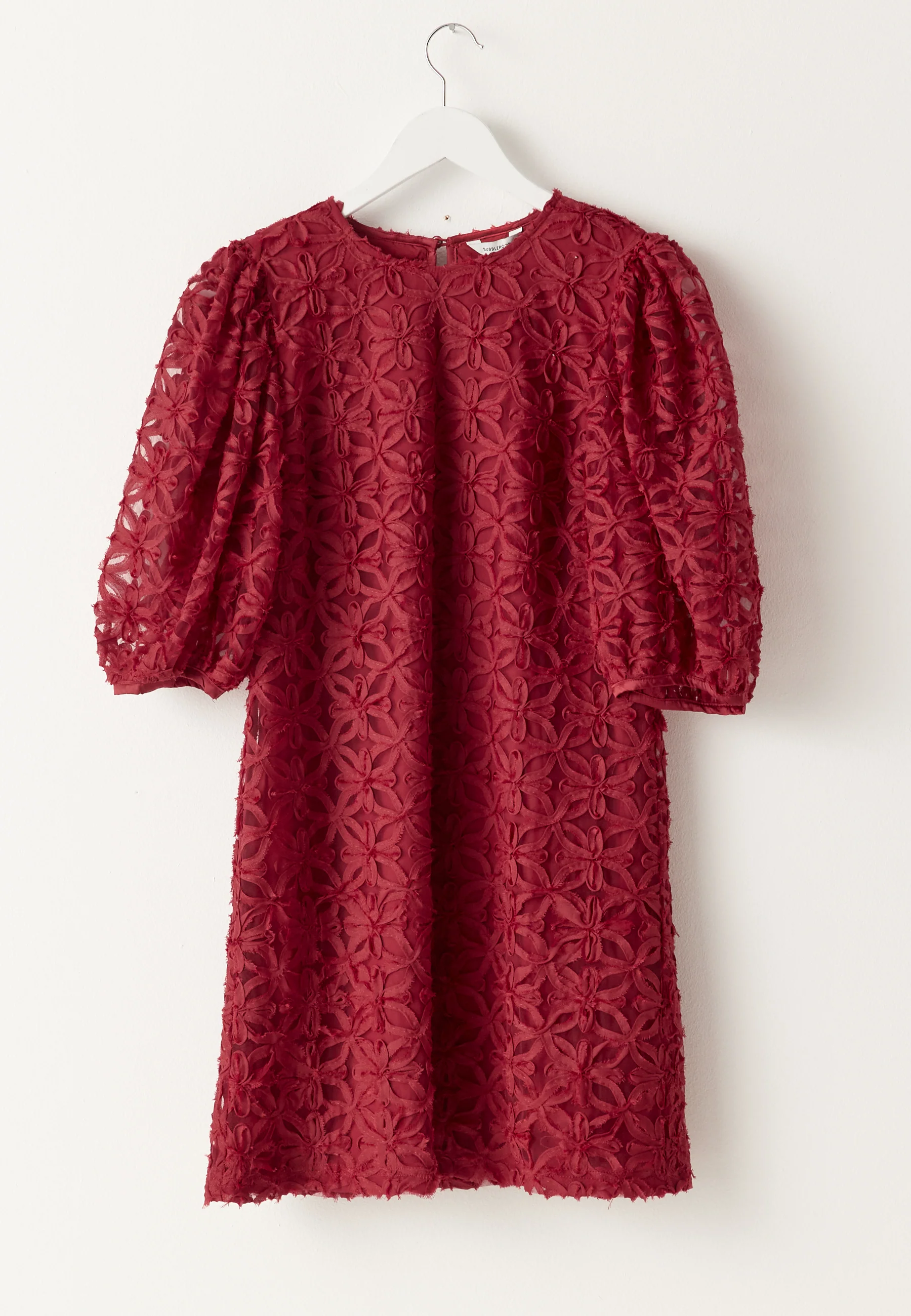 3D Flower Puff Sleeve Dress - Image 7