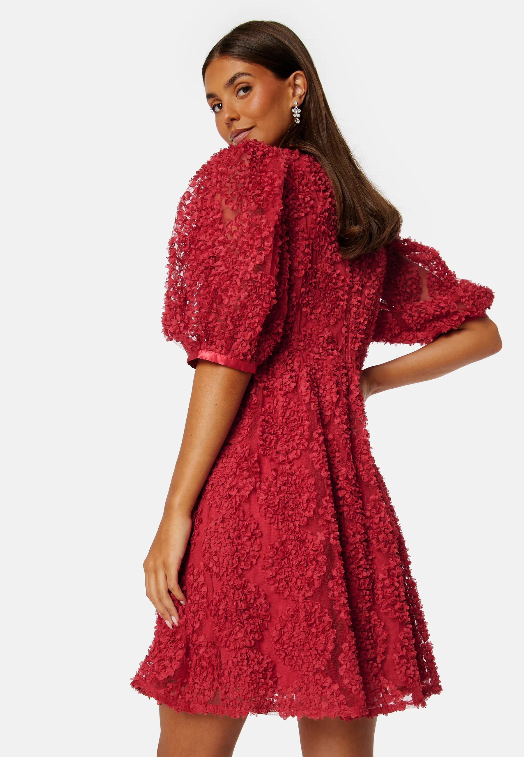 3D Puff Sleeve Dress - Image 4