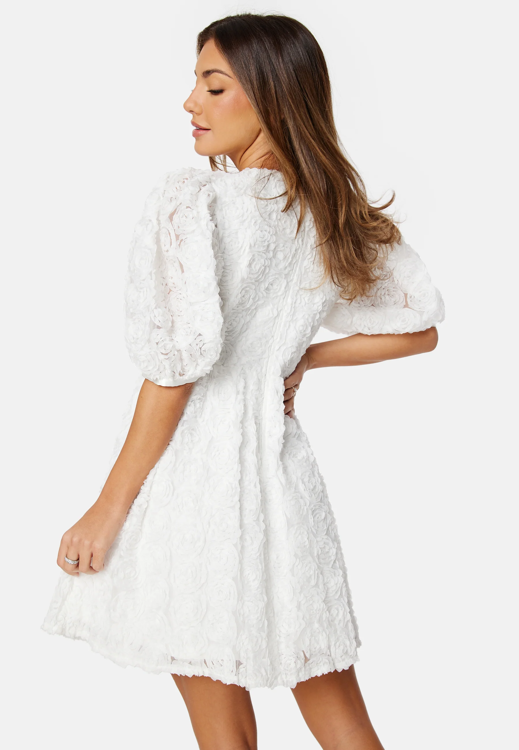 3D Puff Sleeve Dress - Image 2