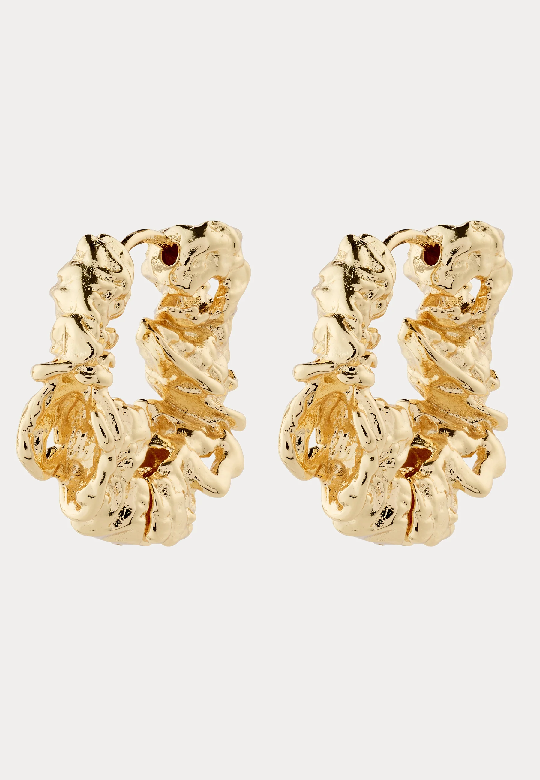 Act Recycled Hoop Earrings Gol - Image 2