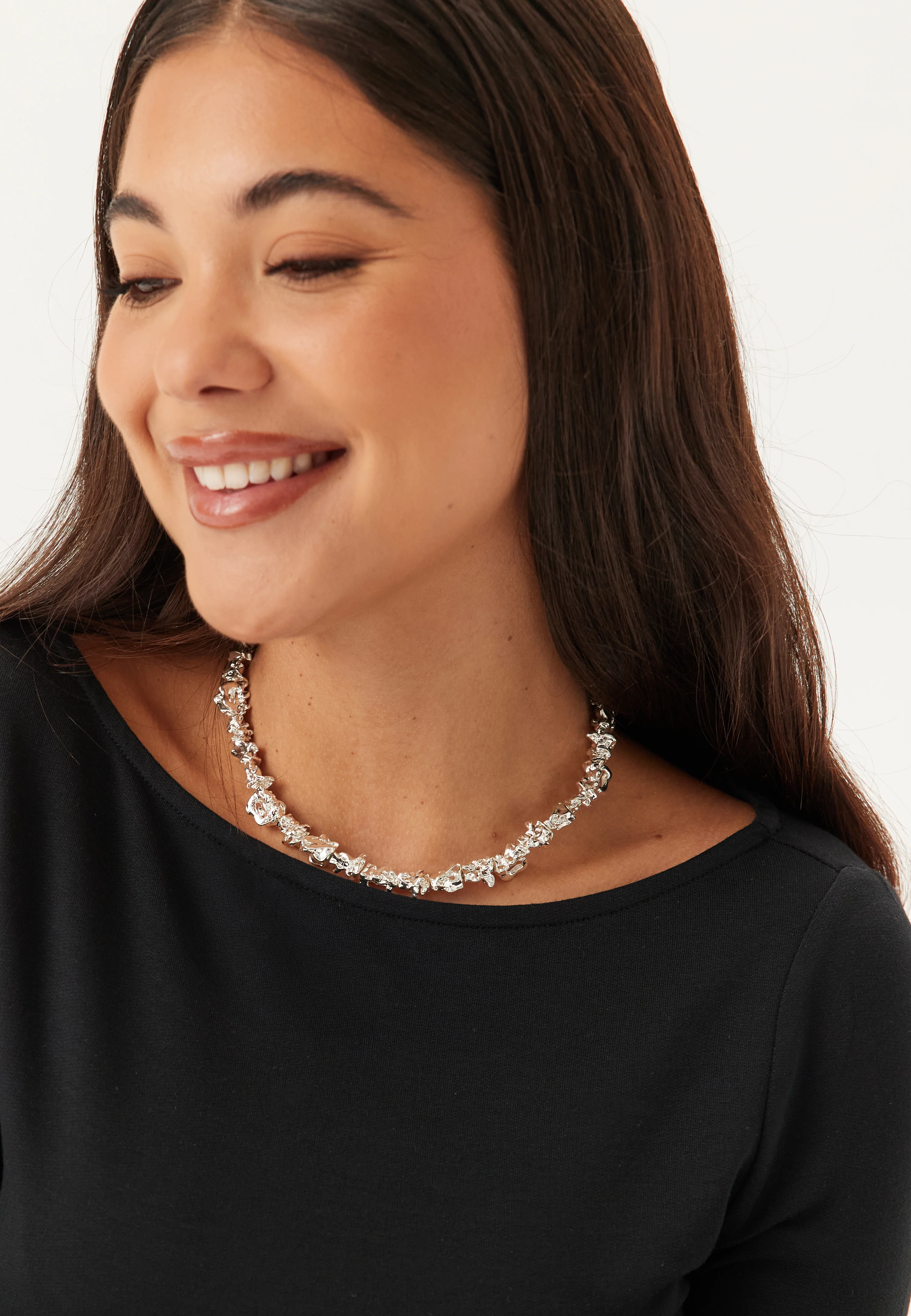 Act Recycled Necklace Silver-p
