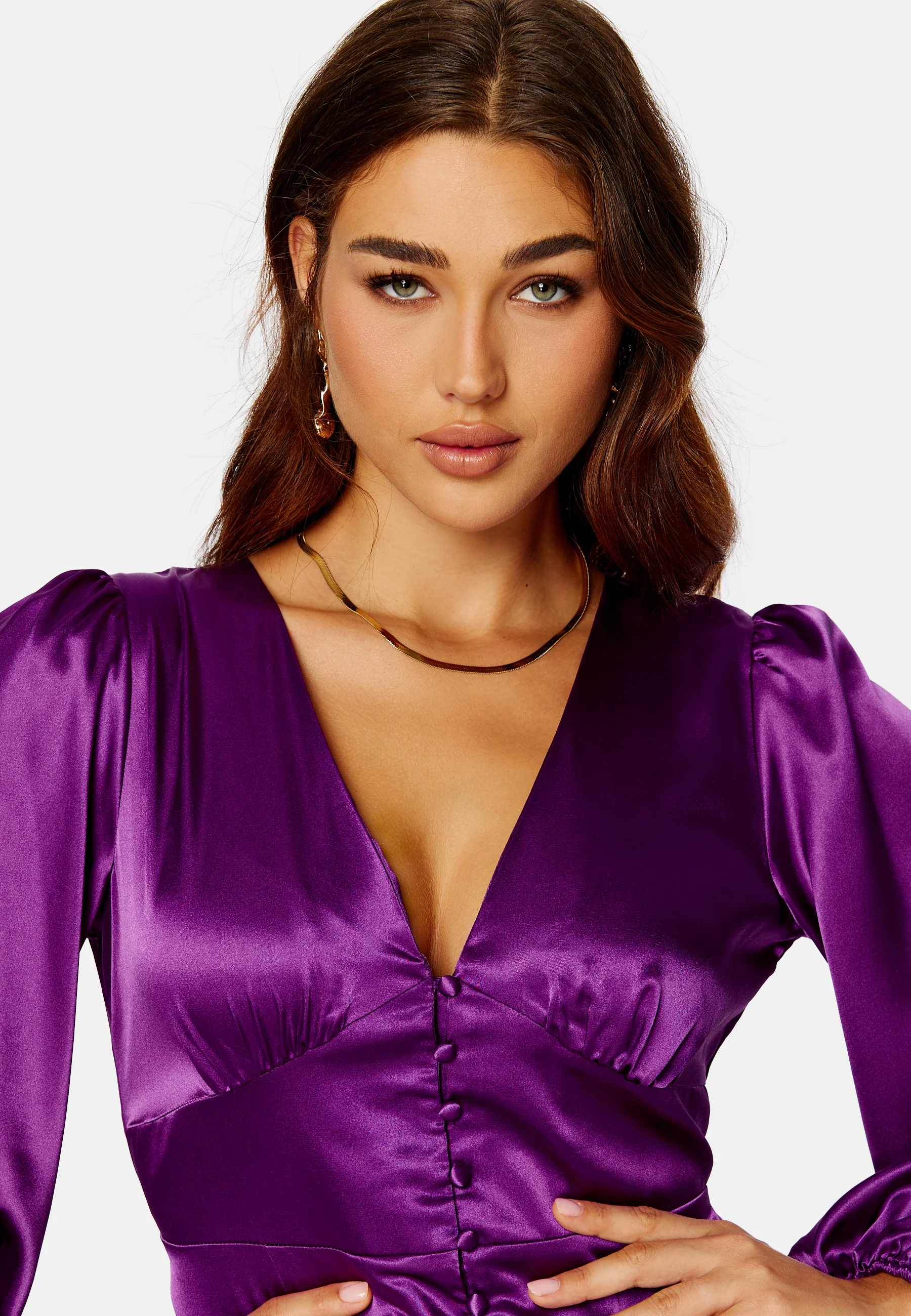 Adilina Plain L/S Maxi Dress - Image 4
