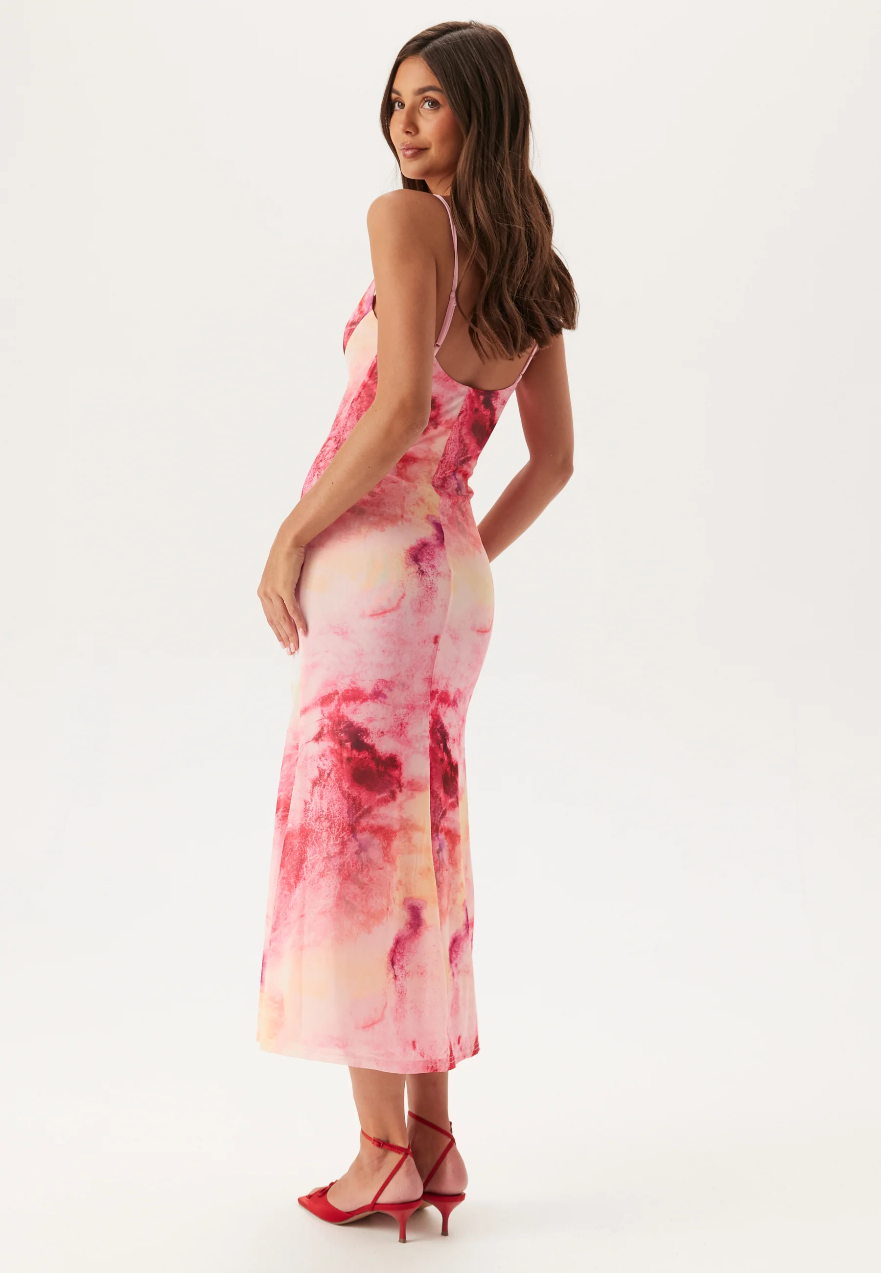 Adoni Printed Mesh Midi Dress - Image 2