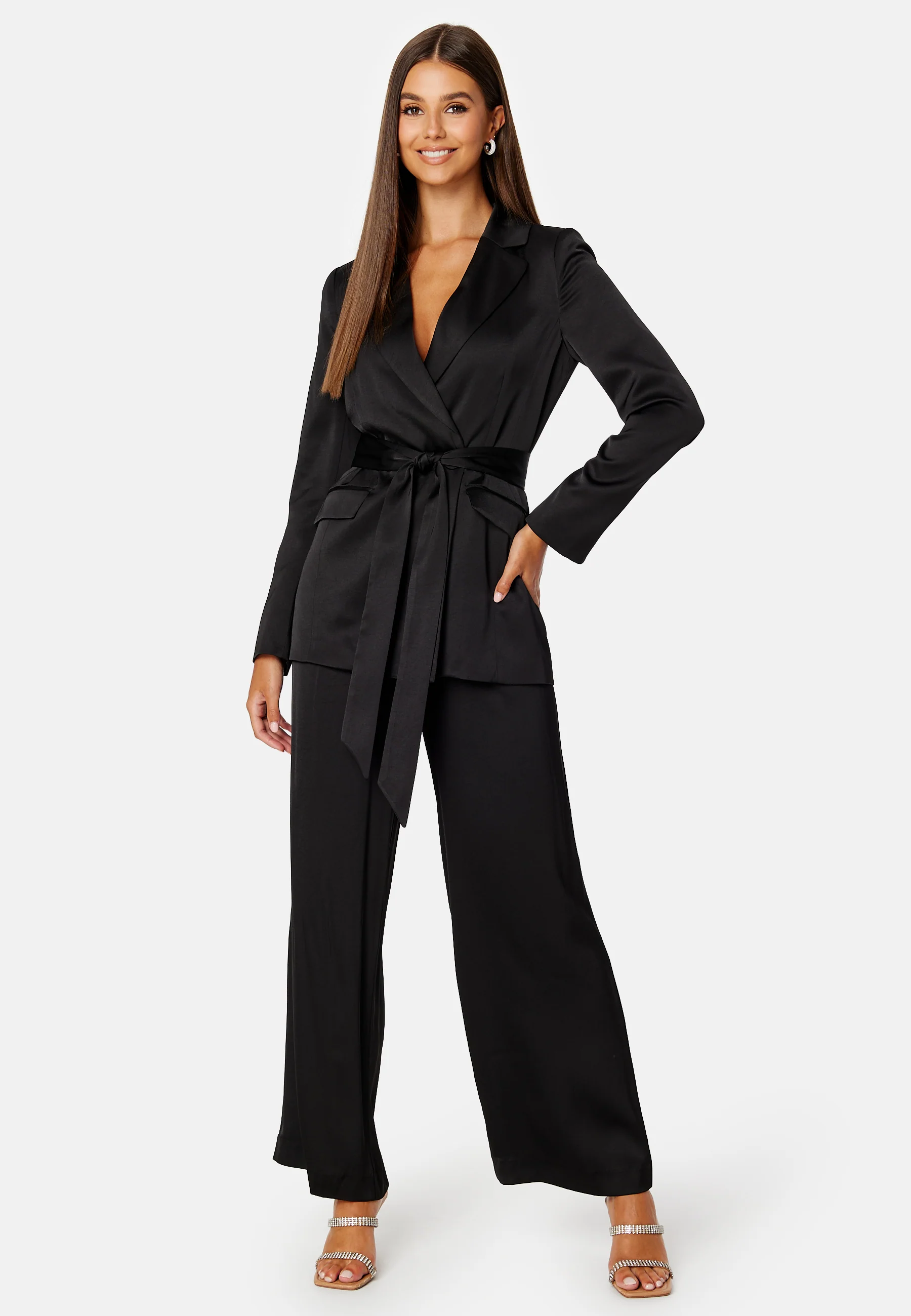 Alora Satin Tie Co-ord Blazer - Image 2