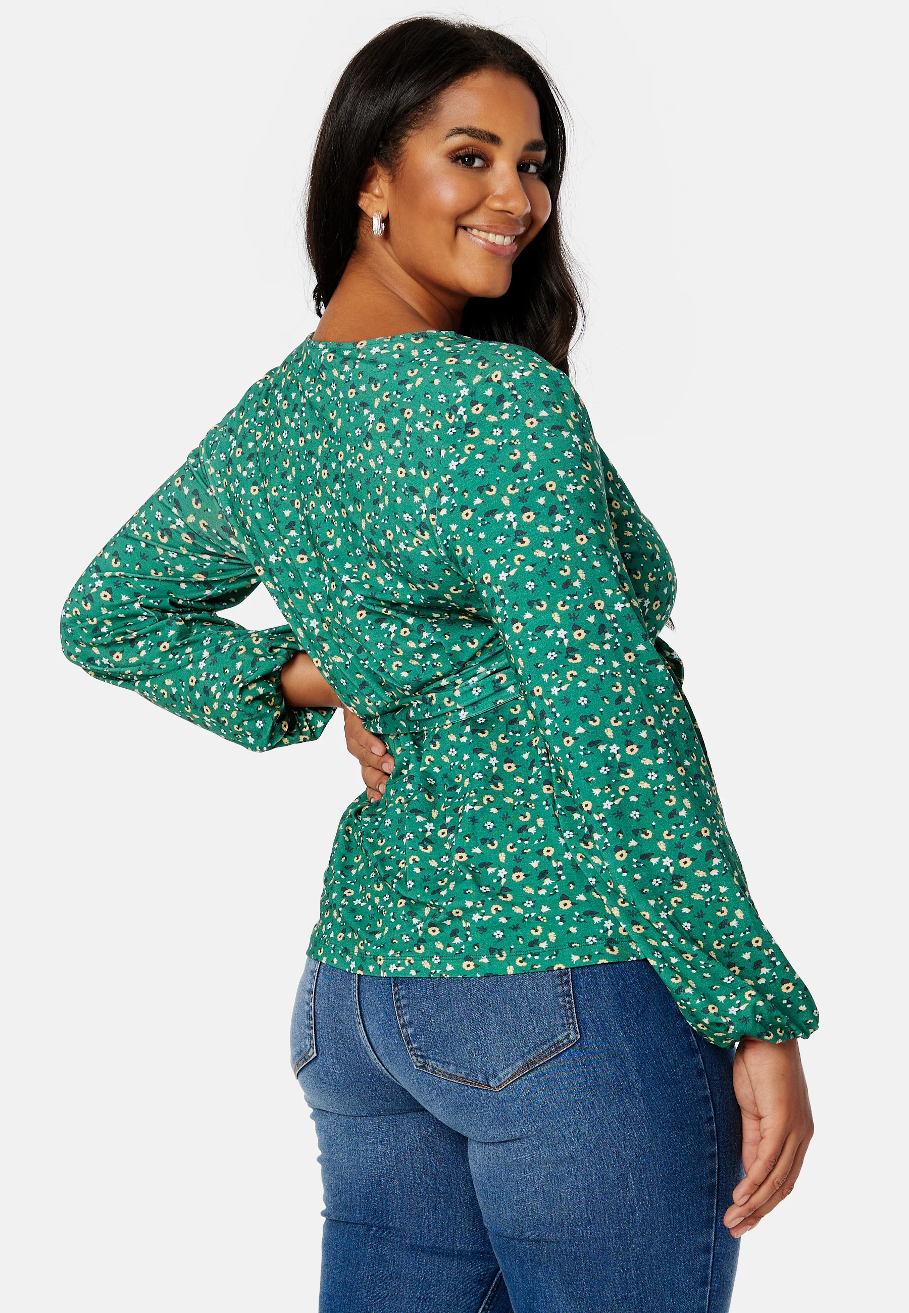 Amanda puff sleeve wrap top - Image 8