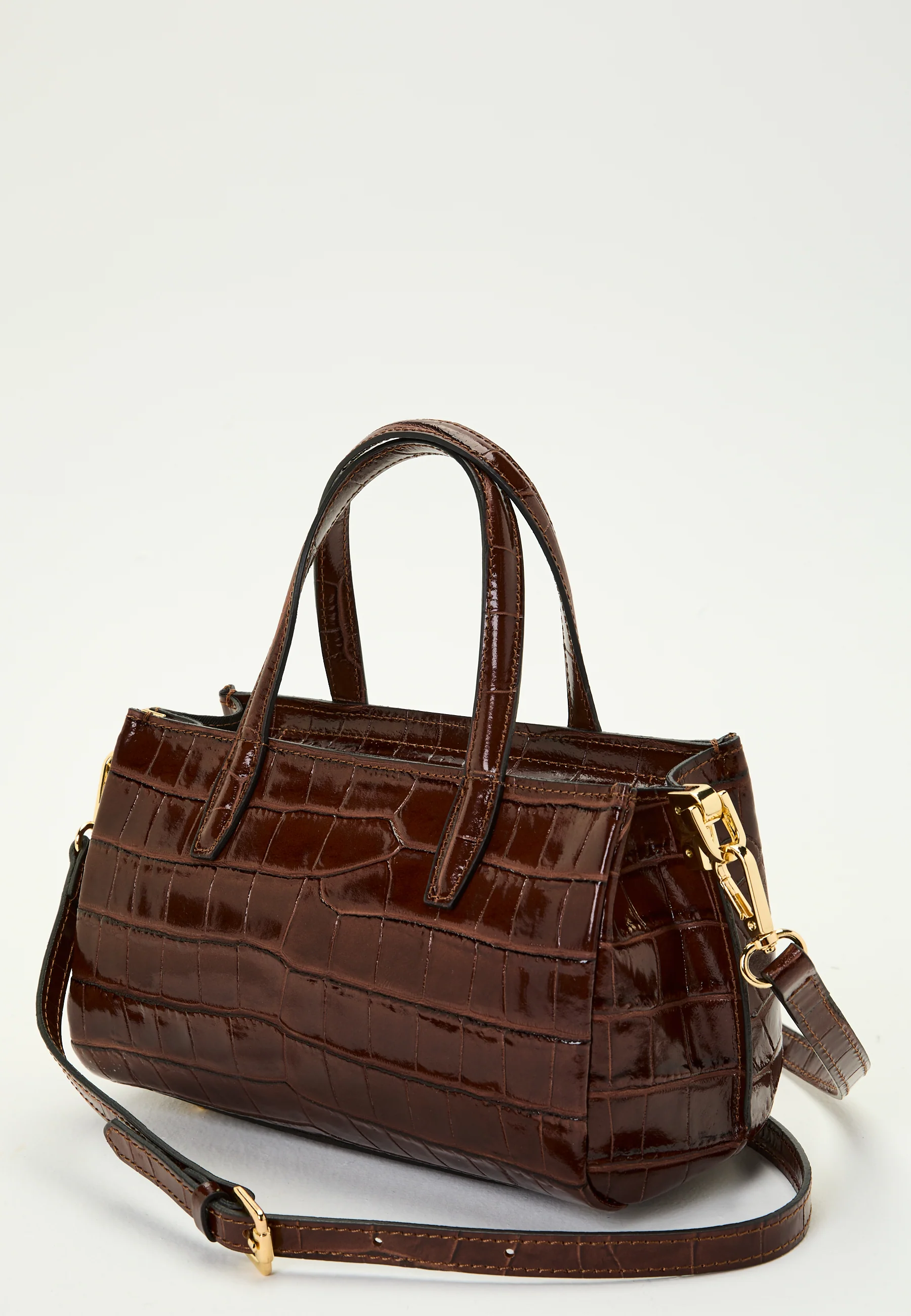 Ancona Glossy Croco Bag - Image 4