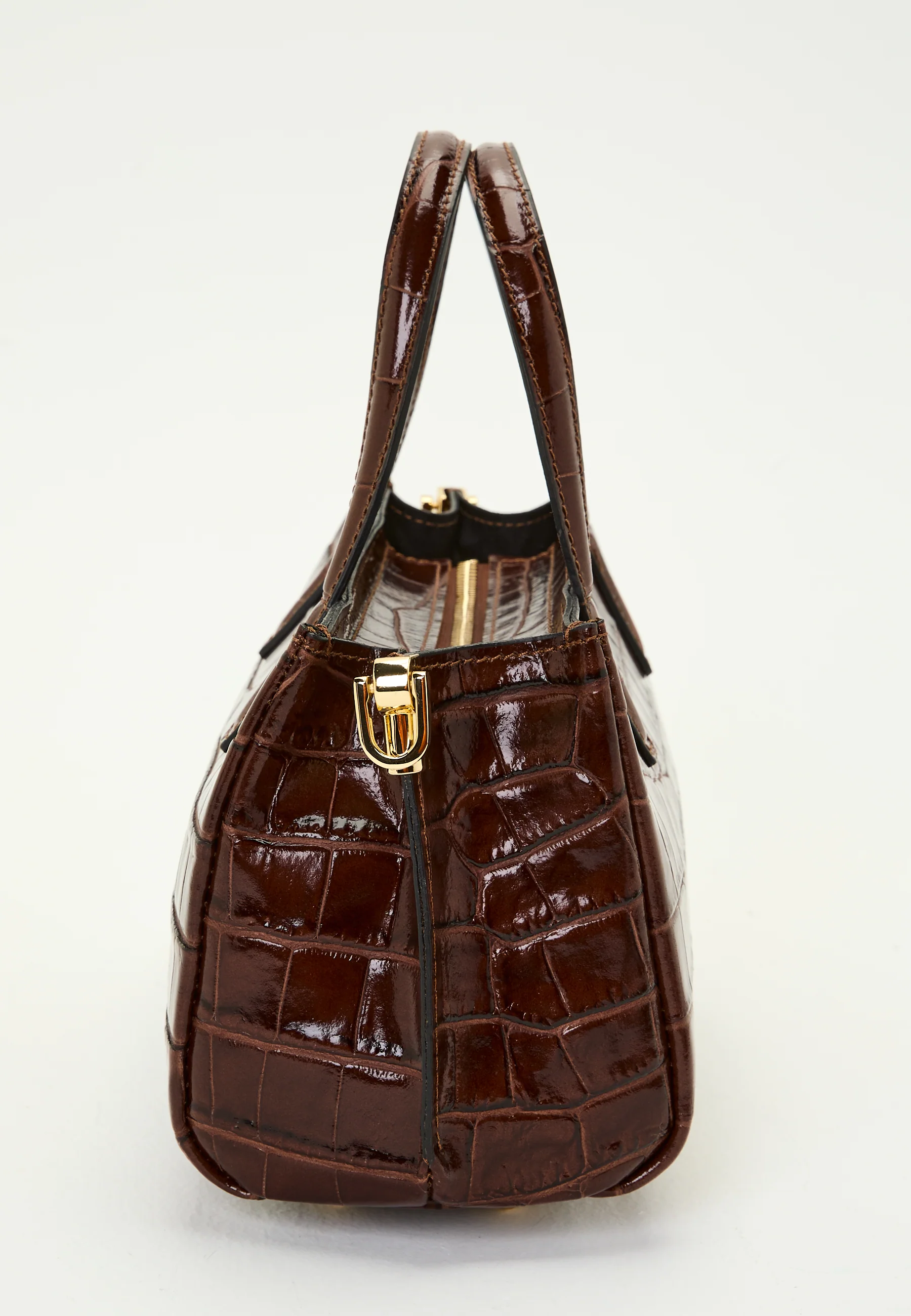Ancona Glossy Croco Bag - Image 5