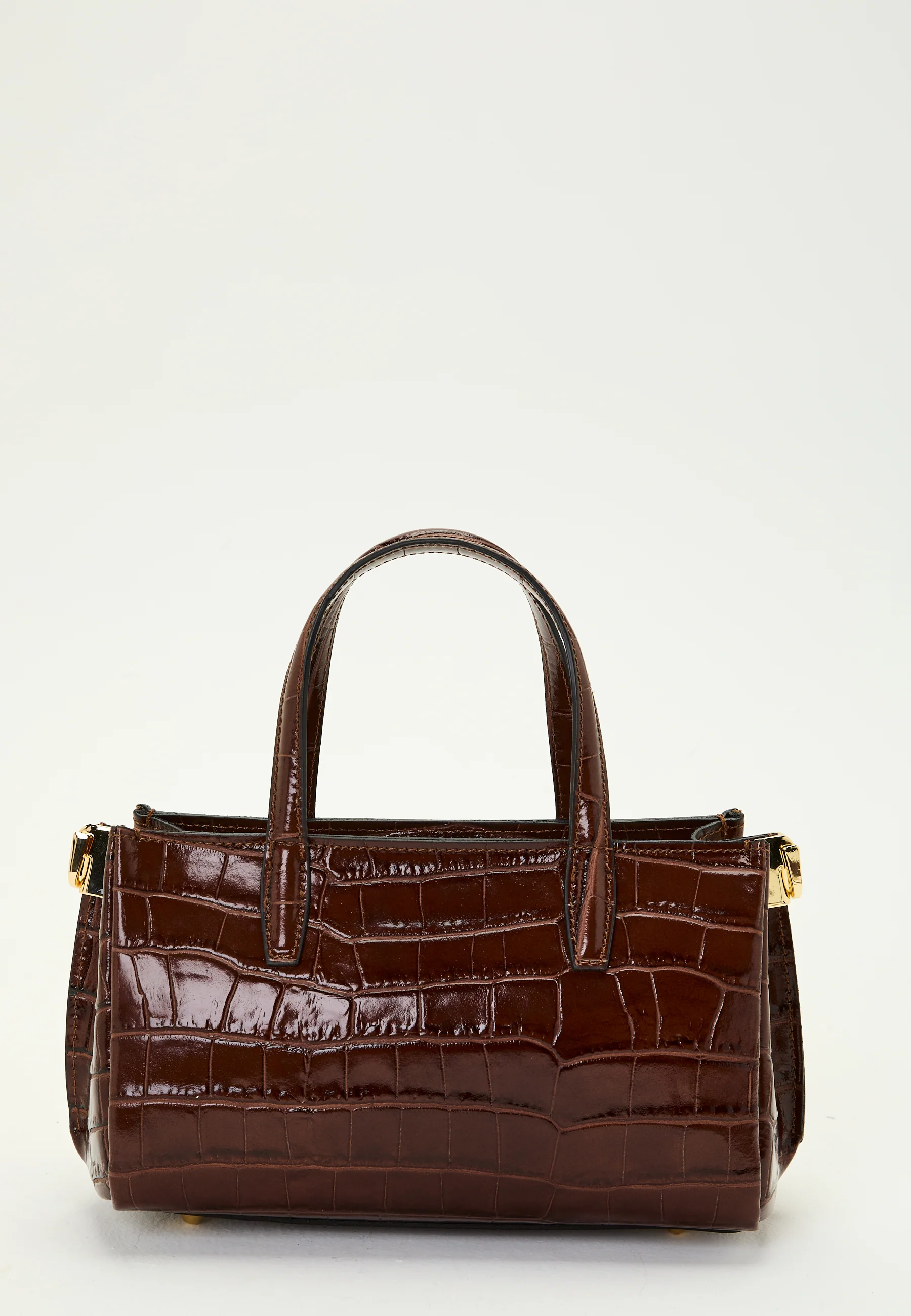 Ancona Glossy Croco Bag - Image 6