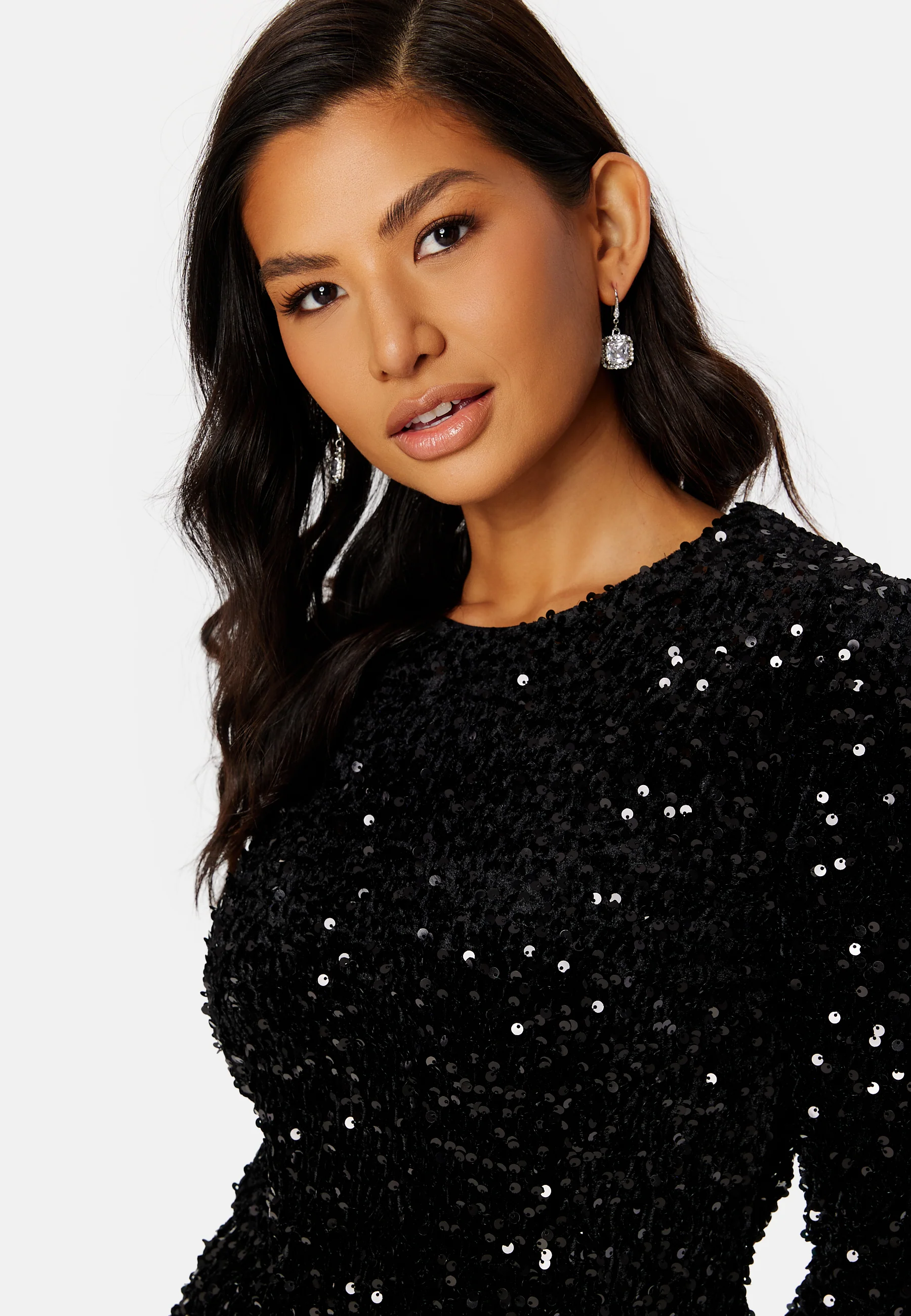 Anika Sequin LS Dress - Image 4