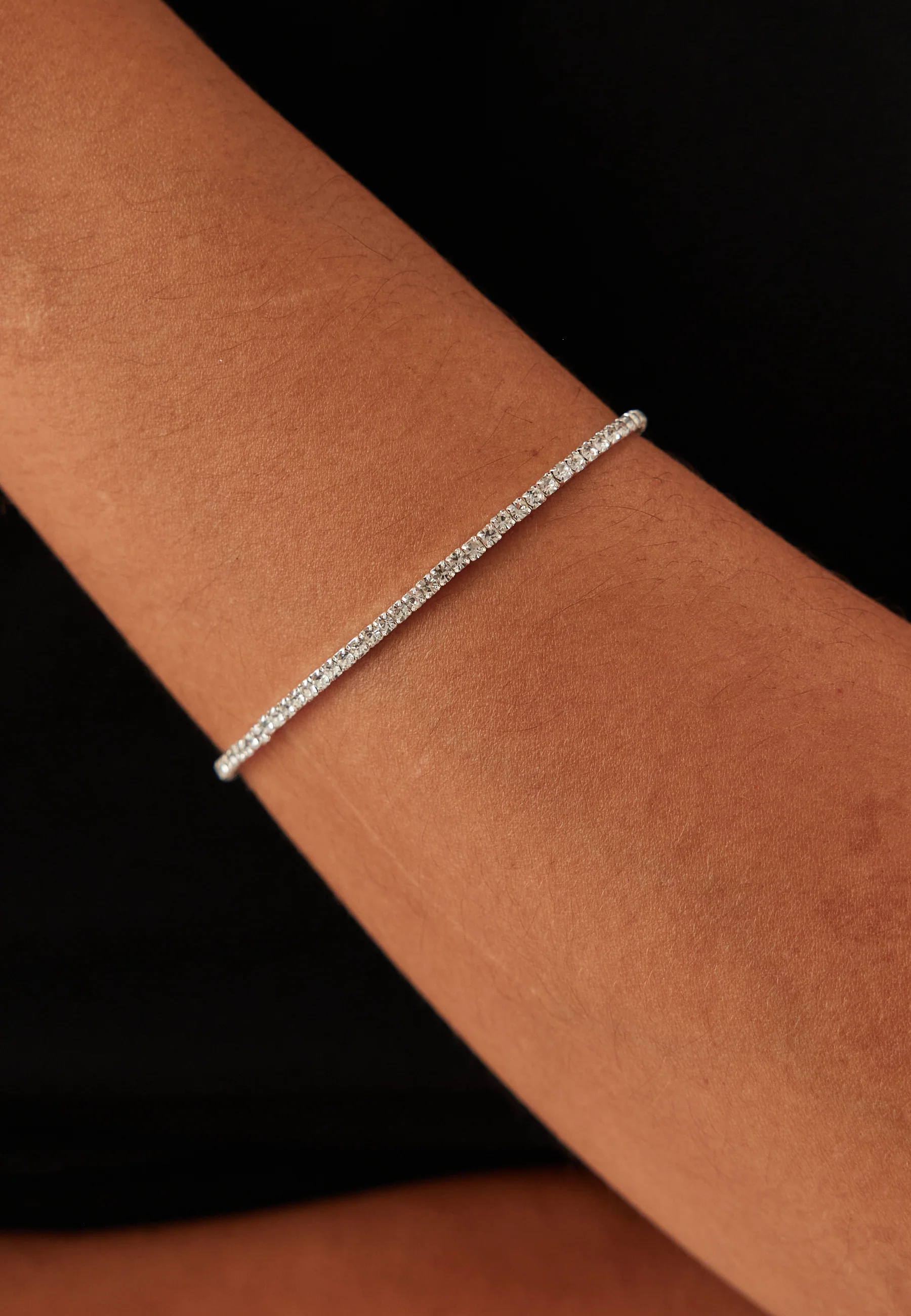 Arash Crystal Bracelet Silver- - Image 2