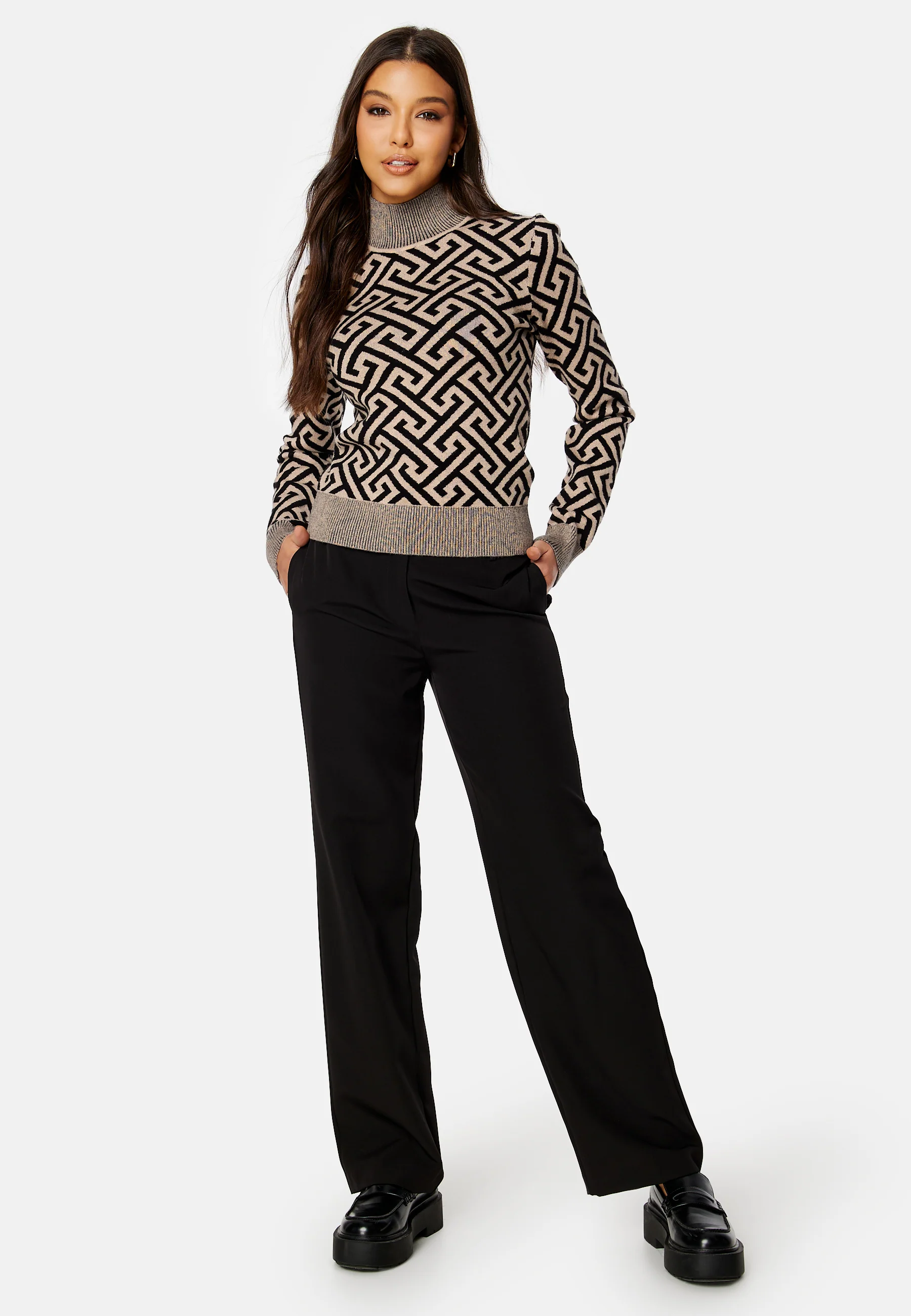 Aria LS High-Neck Blouse - Image 2
