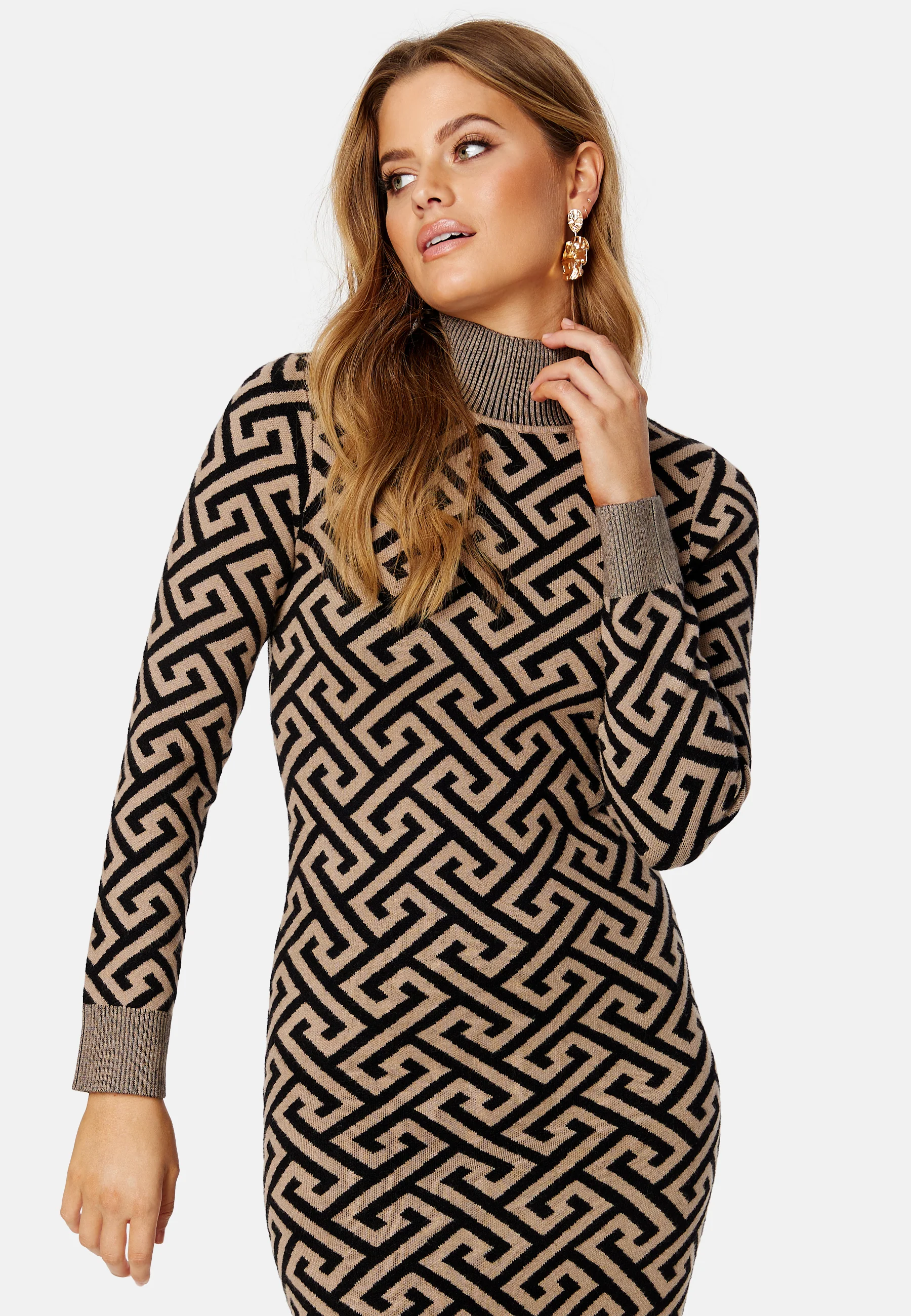 Aria LS High-Neck Calf Dress - Image 3