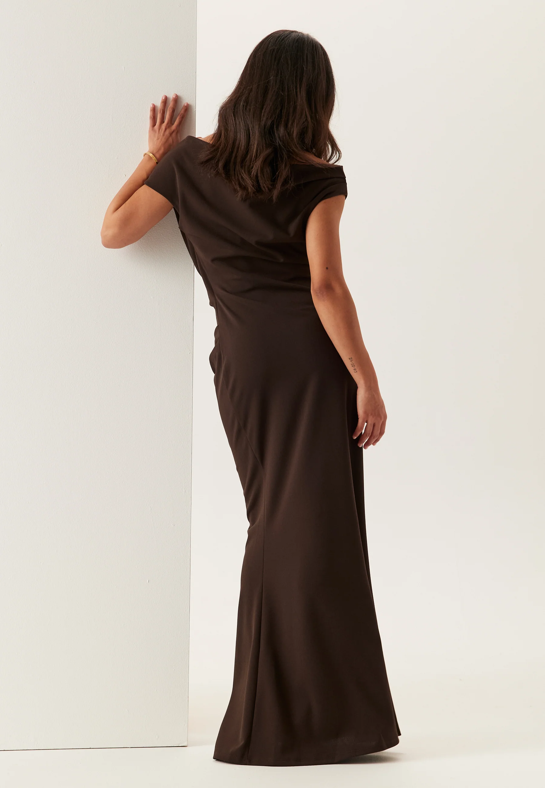 Asymmetric Draped Maxi Dress - Image 4