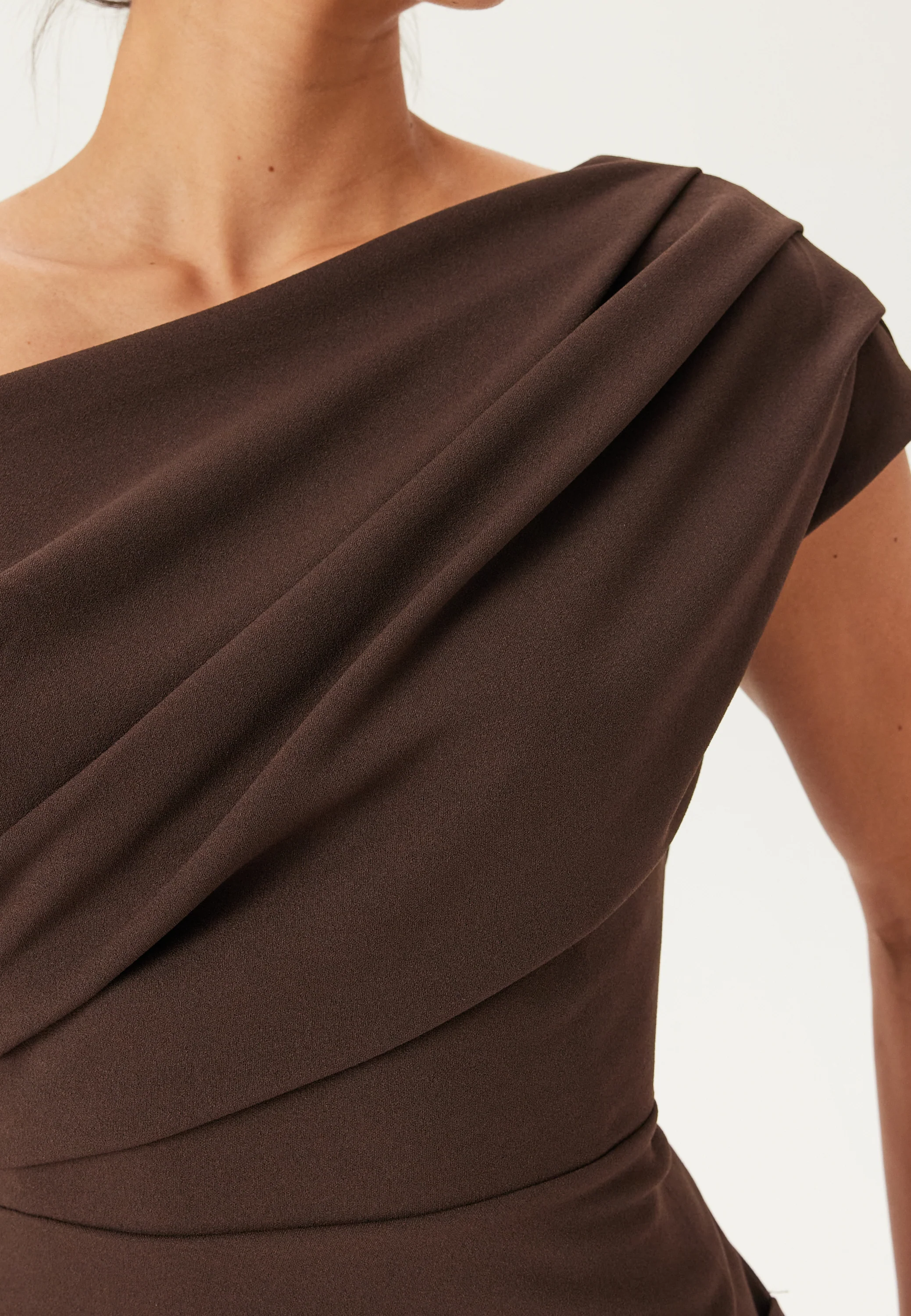 Asymmetric Draped Maxi Dress - Image 4