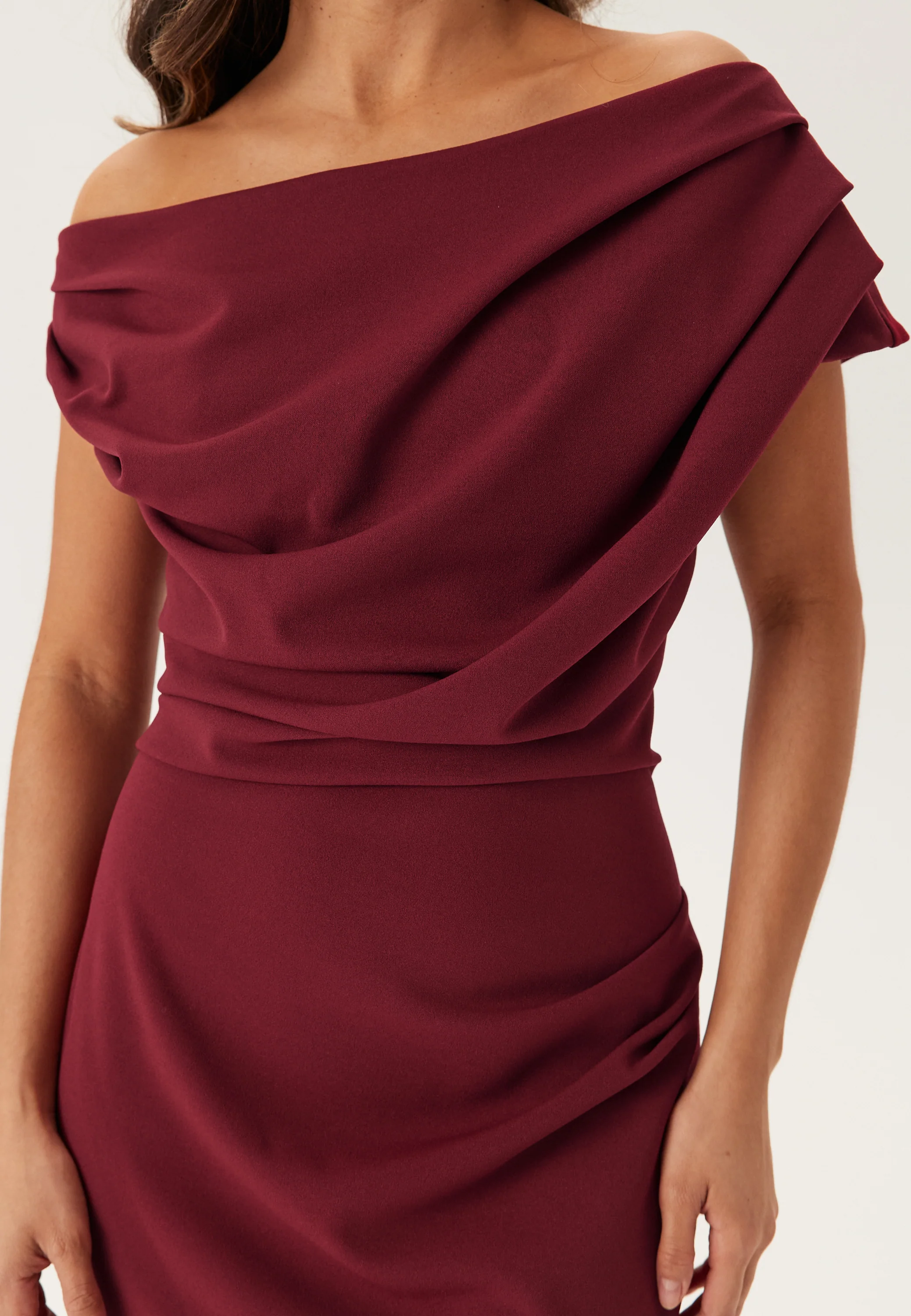 Asymmetric Draped Maxi Dress - Image 4