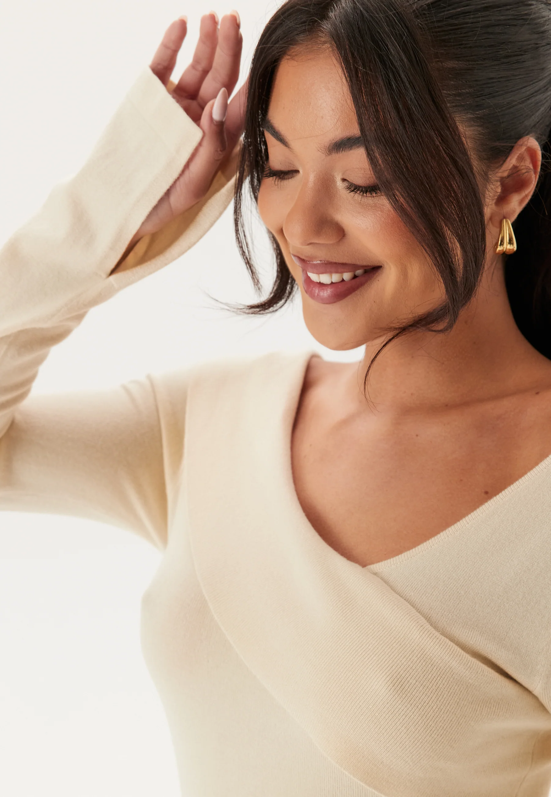 Asymmetric Knitted Dress - Image 3