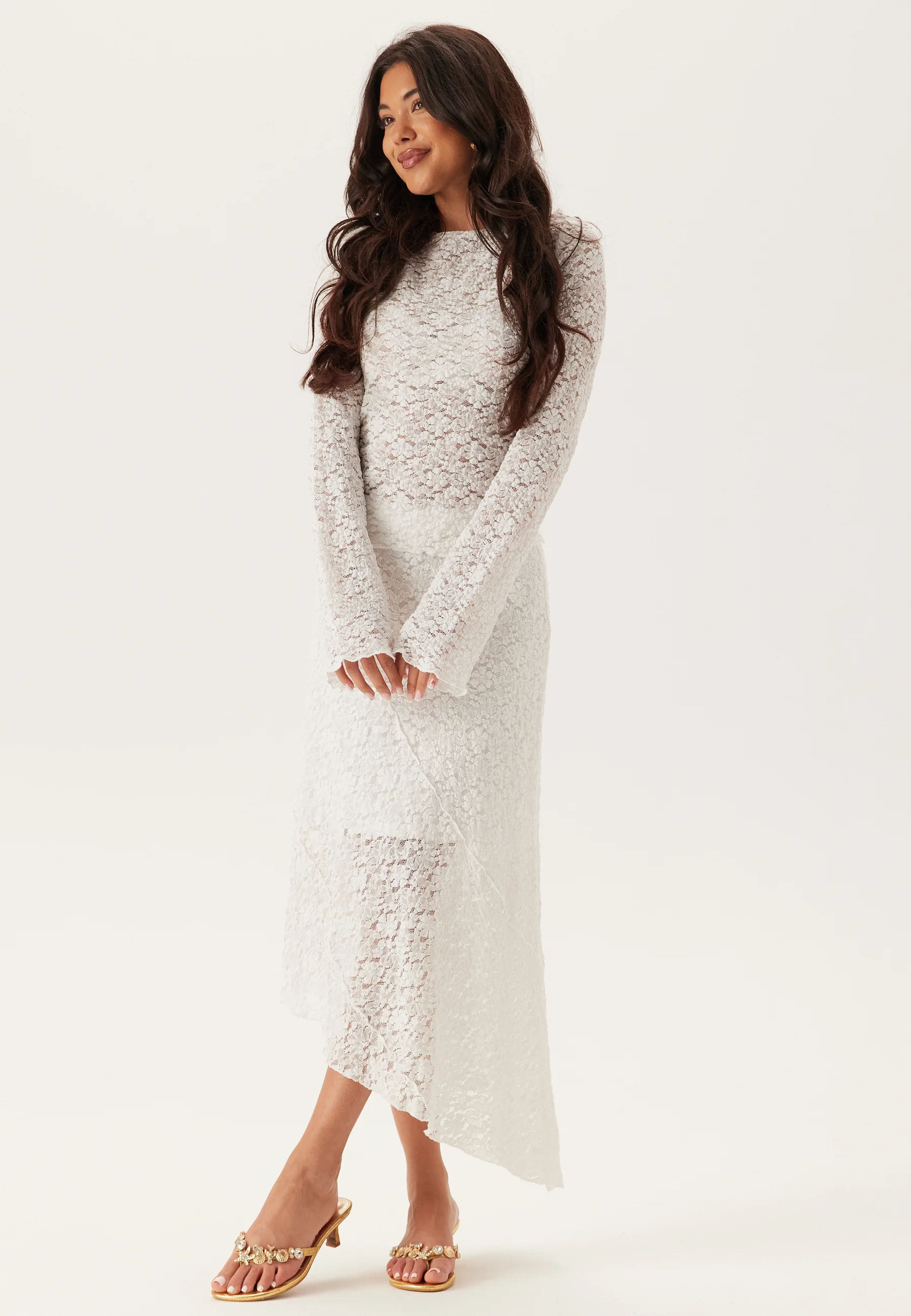 Asymmetric Lace Skirt - Image 5