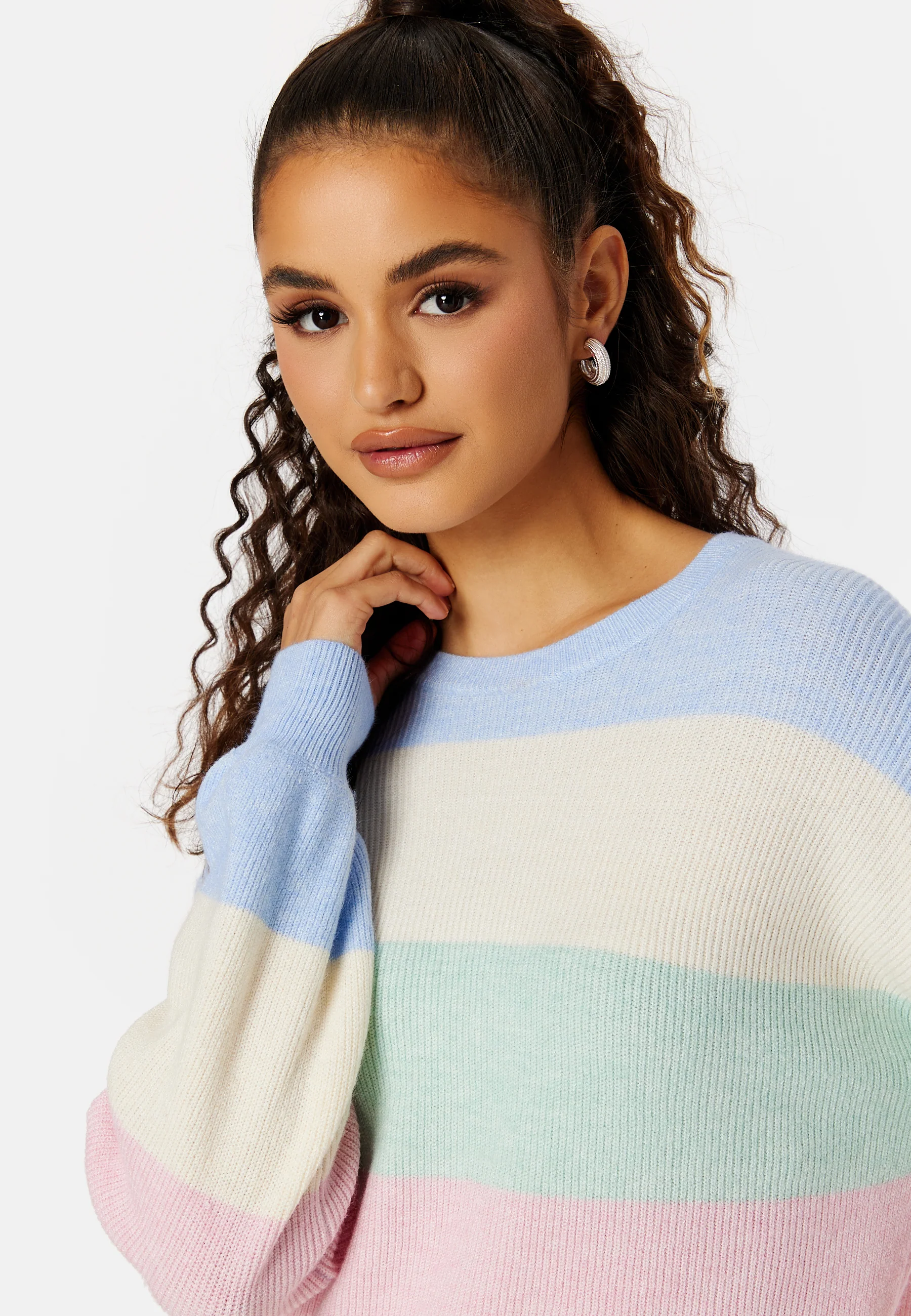 Atia L/S Stripe Pullover Knt - Image 2