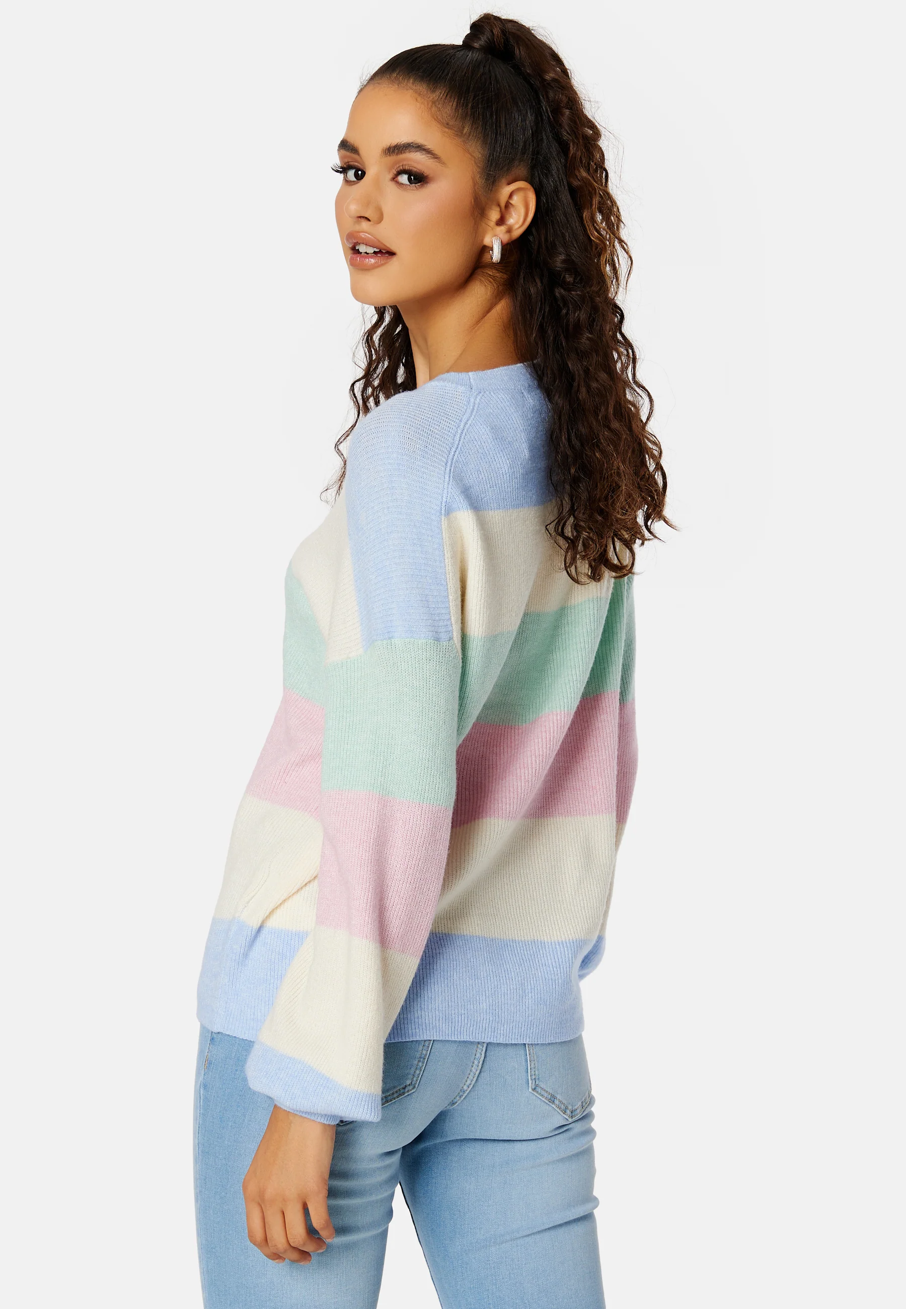 Atia L/S Stripe Pullover Knt - Image 4