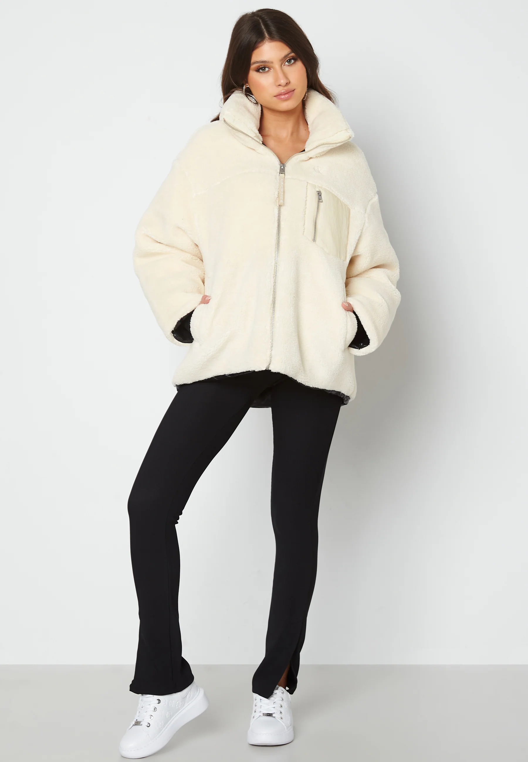 Back Embroidery Sherpa Jacket - Image 3