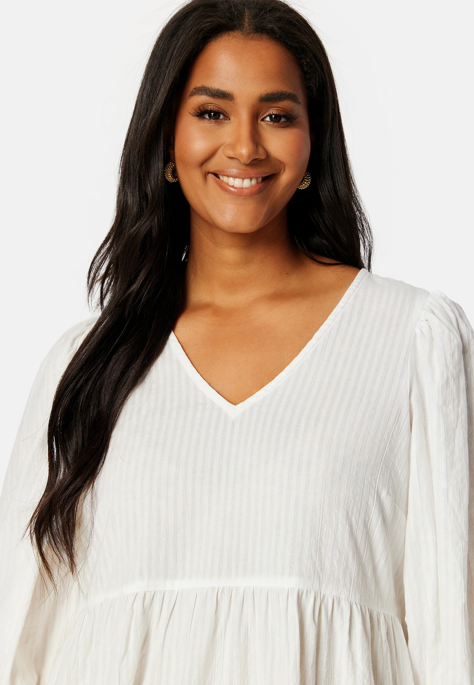 Balloon Sleeve Cotton Dress - Image 6