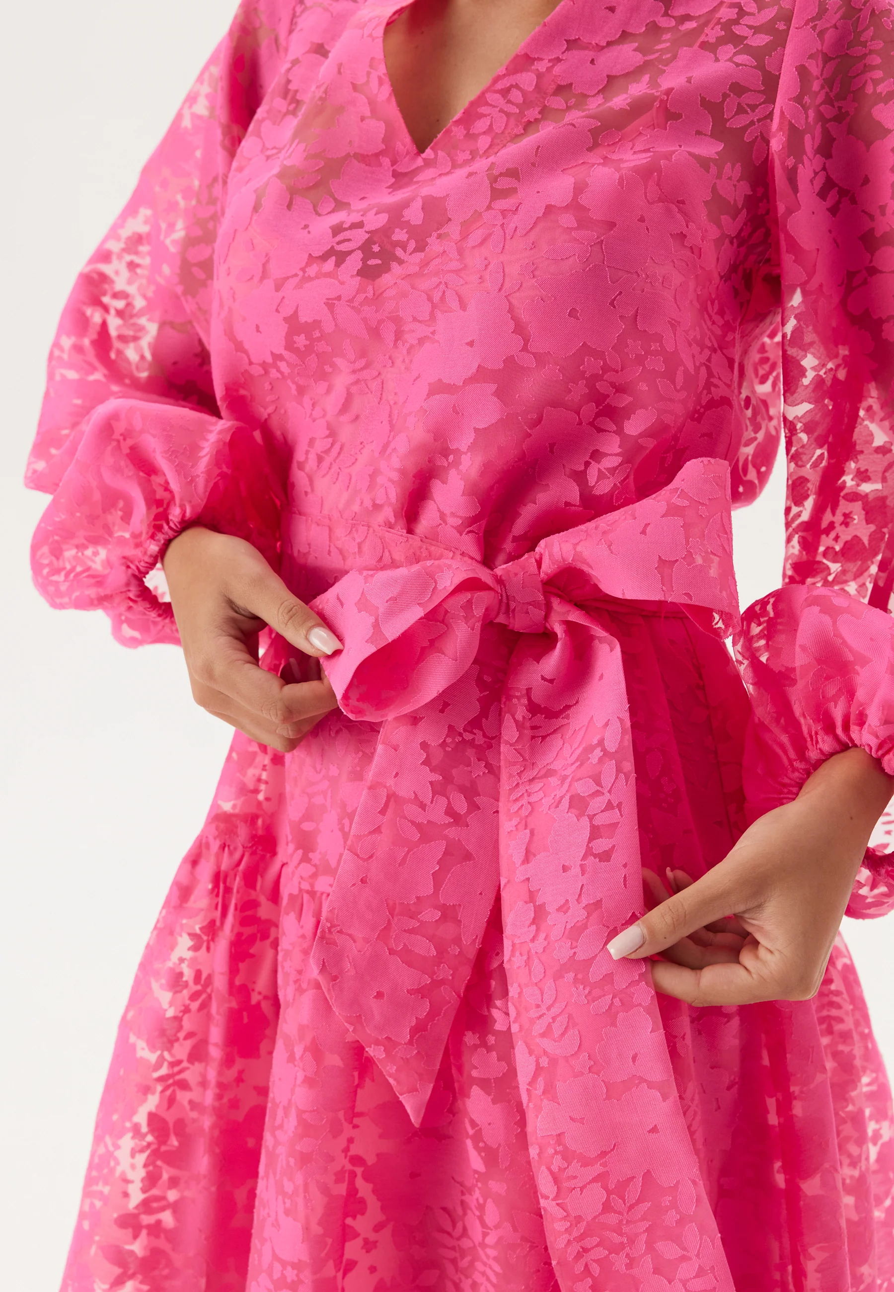 Balloon Sleeve Midi Dress - Image 6