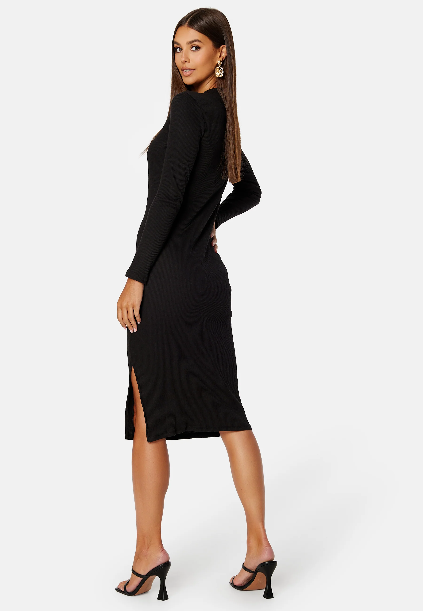 Balu Crew Neck L/S Midi Dress - Image 2