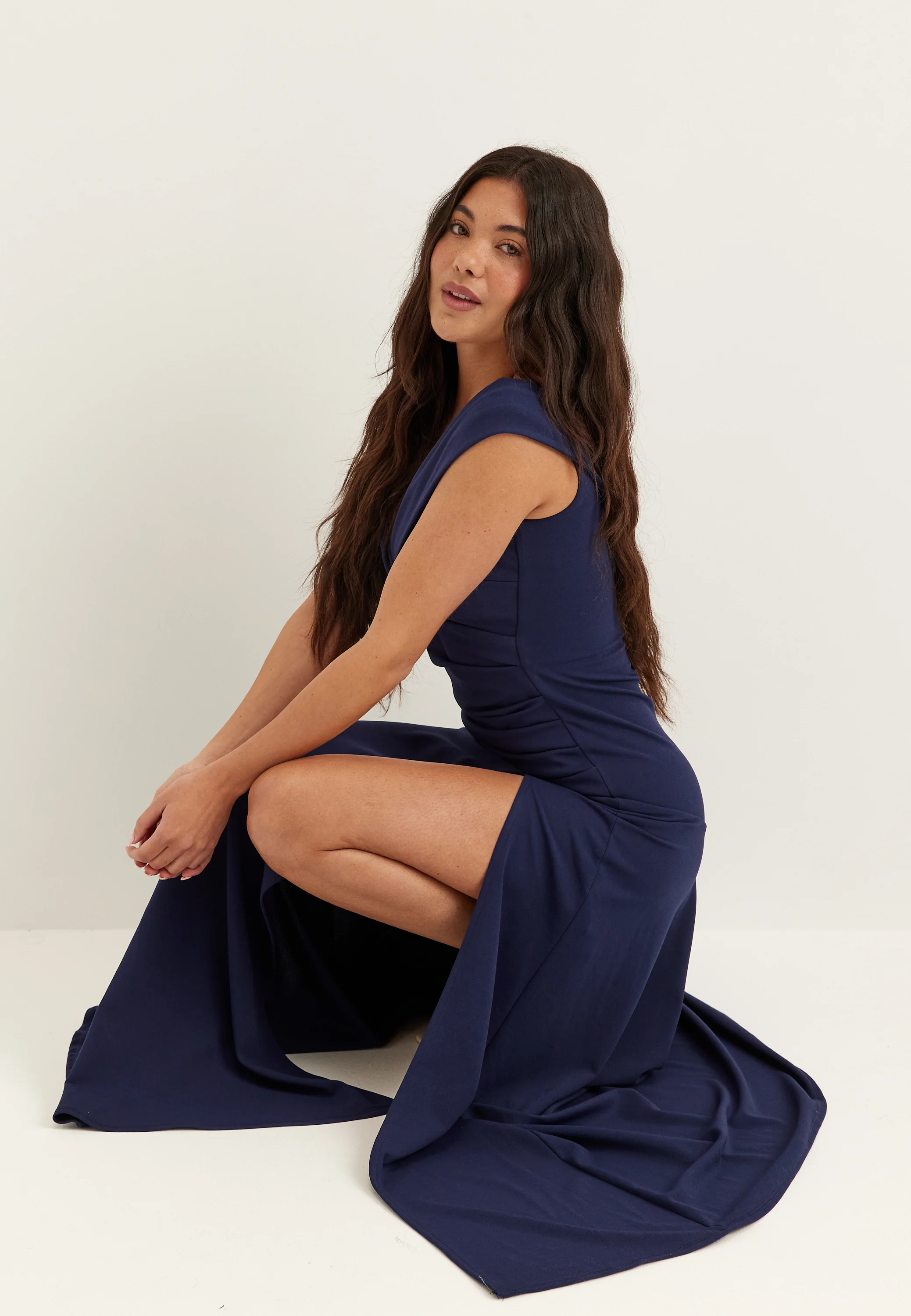 Bardot Pleat Maxi With Split - Image 5