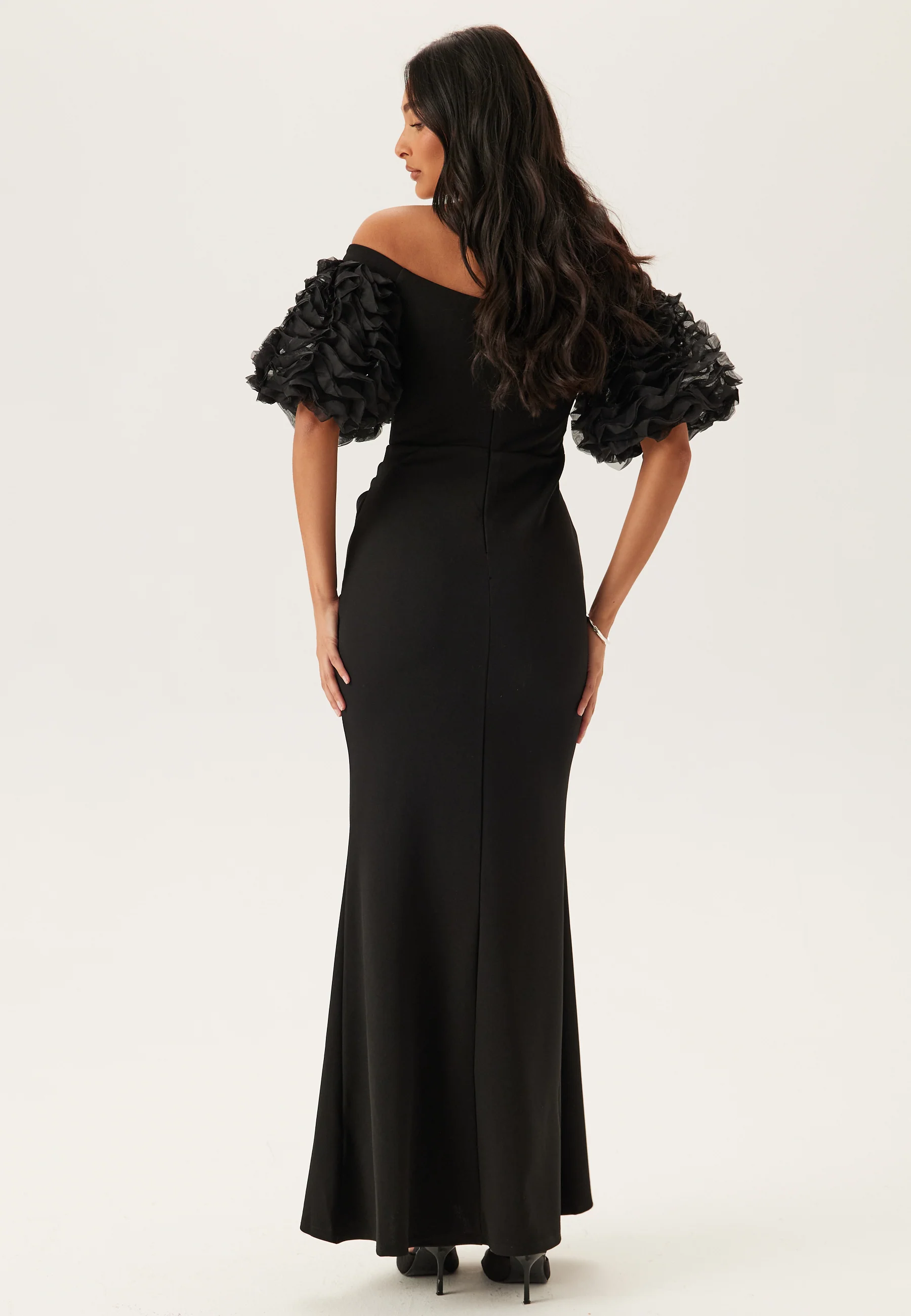 Bardot Ruffle Sleeve Maxi Dress - Image 2
