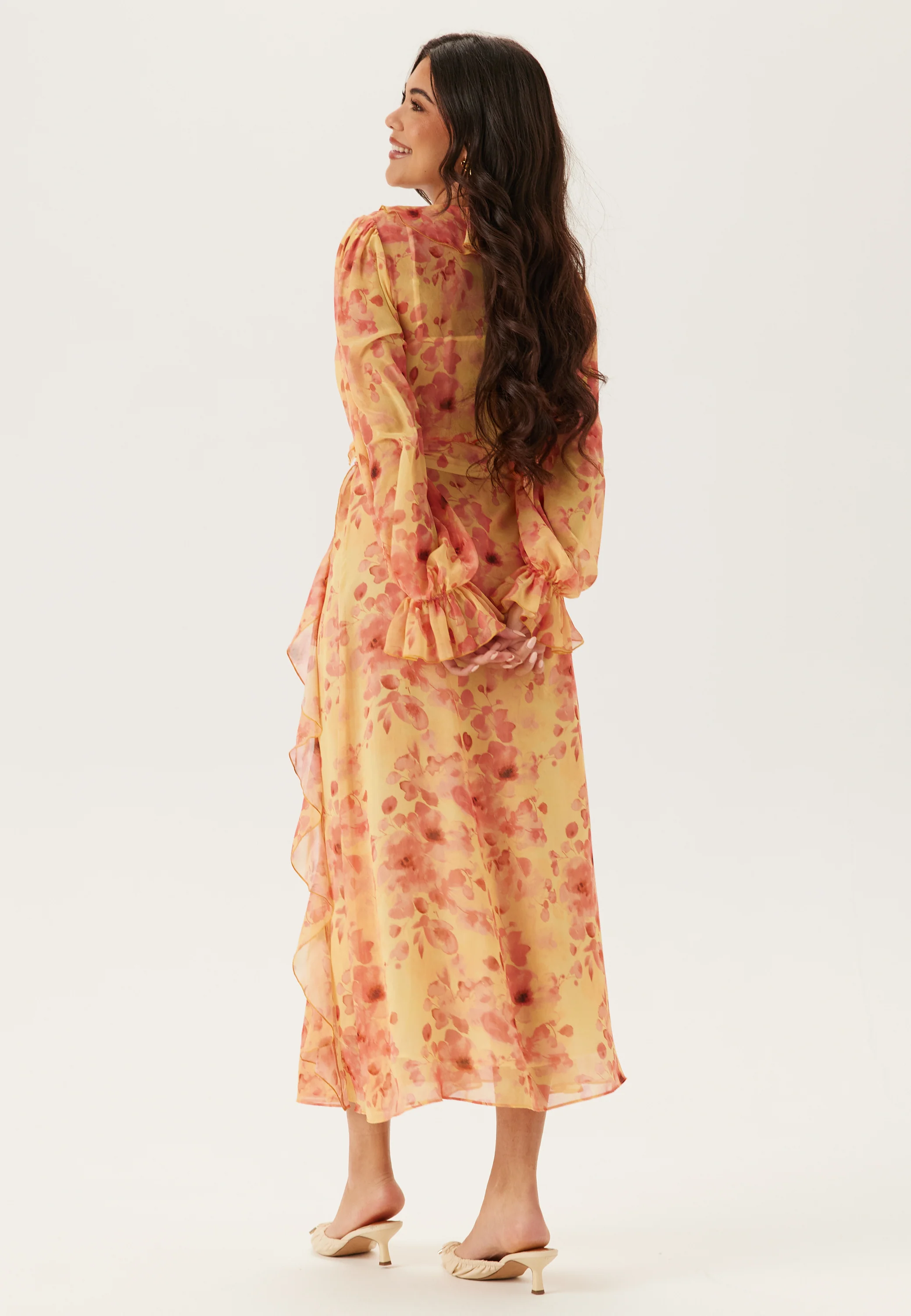 Belted Chiffon Midi Dress - Image 2