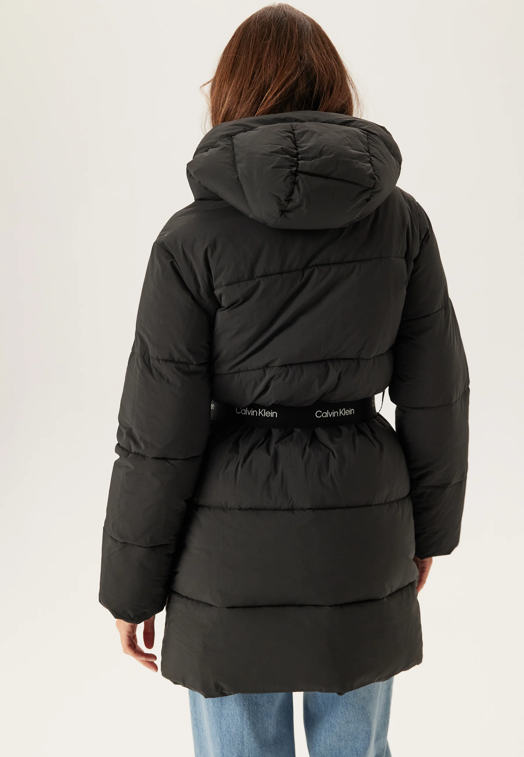 Belted Midweight Long Puffer - Image 2