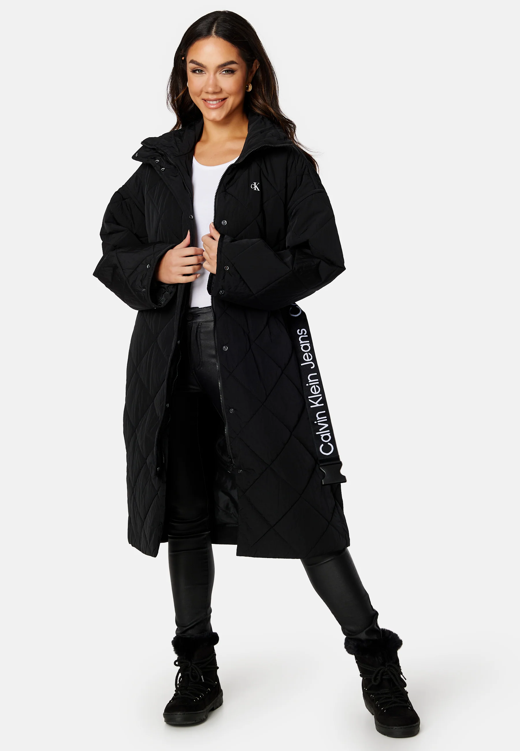 Belted Quilted Coat - Image 3