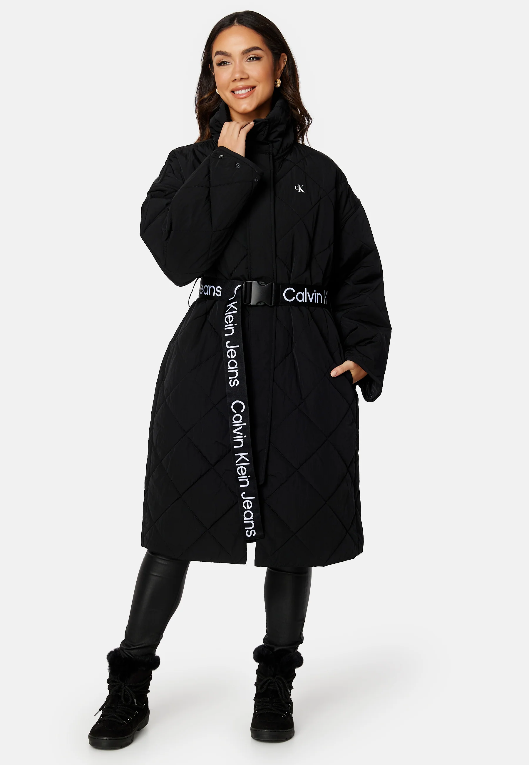 Belted Quilted Coat - Image 4
