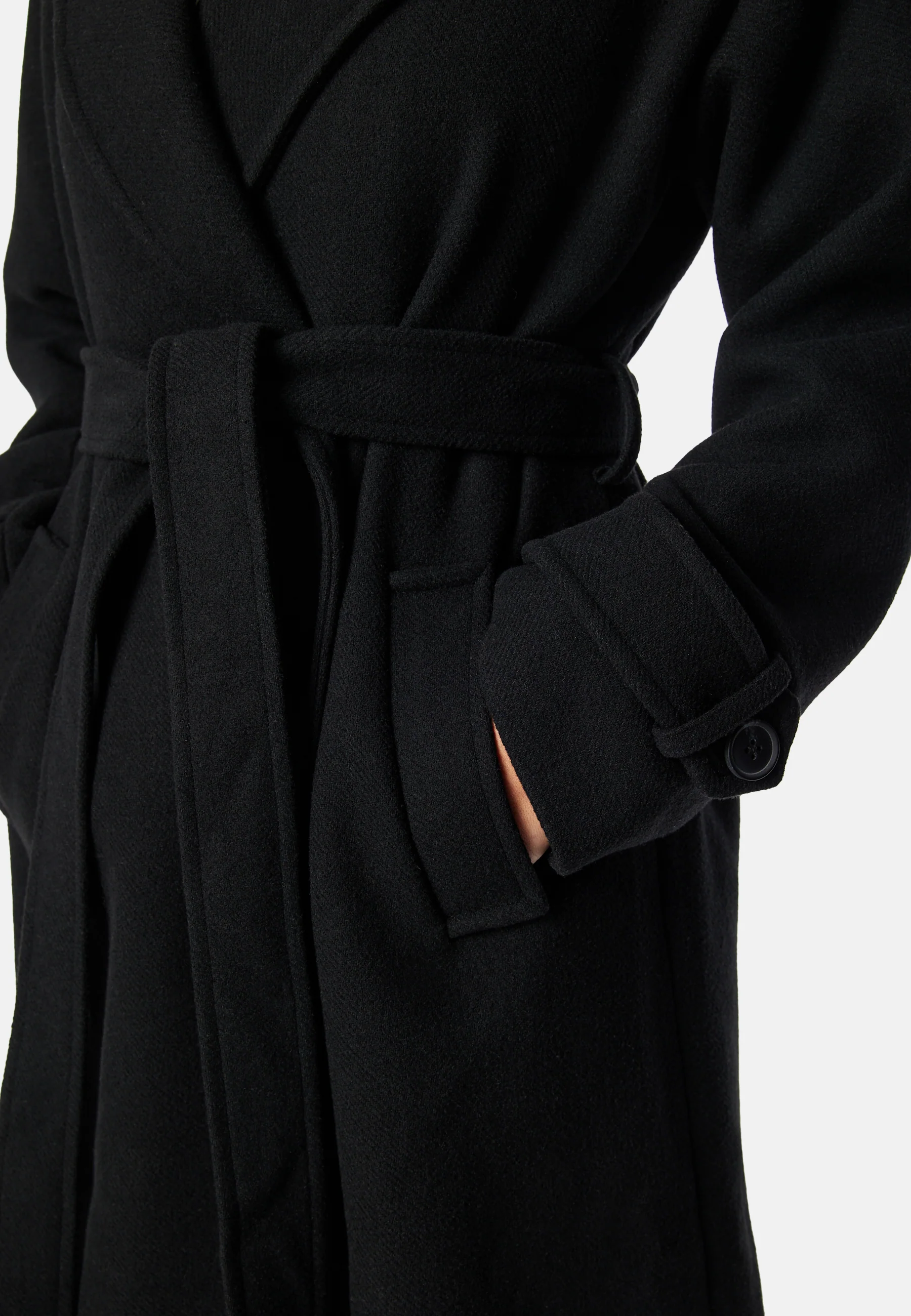 Belted Wool Blend Coat - Image 5
