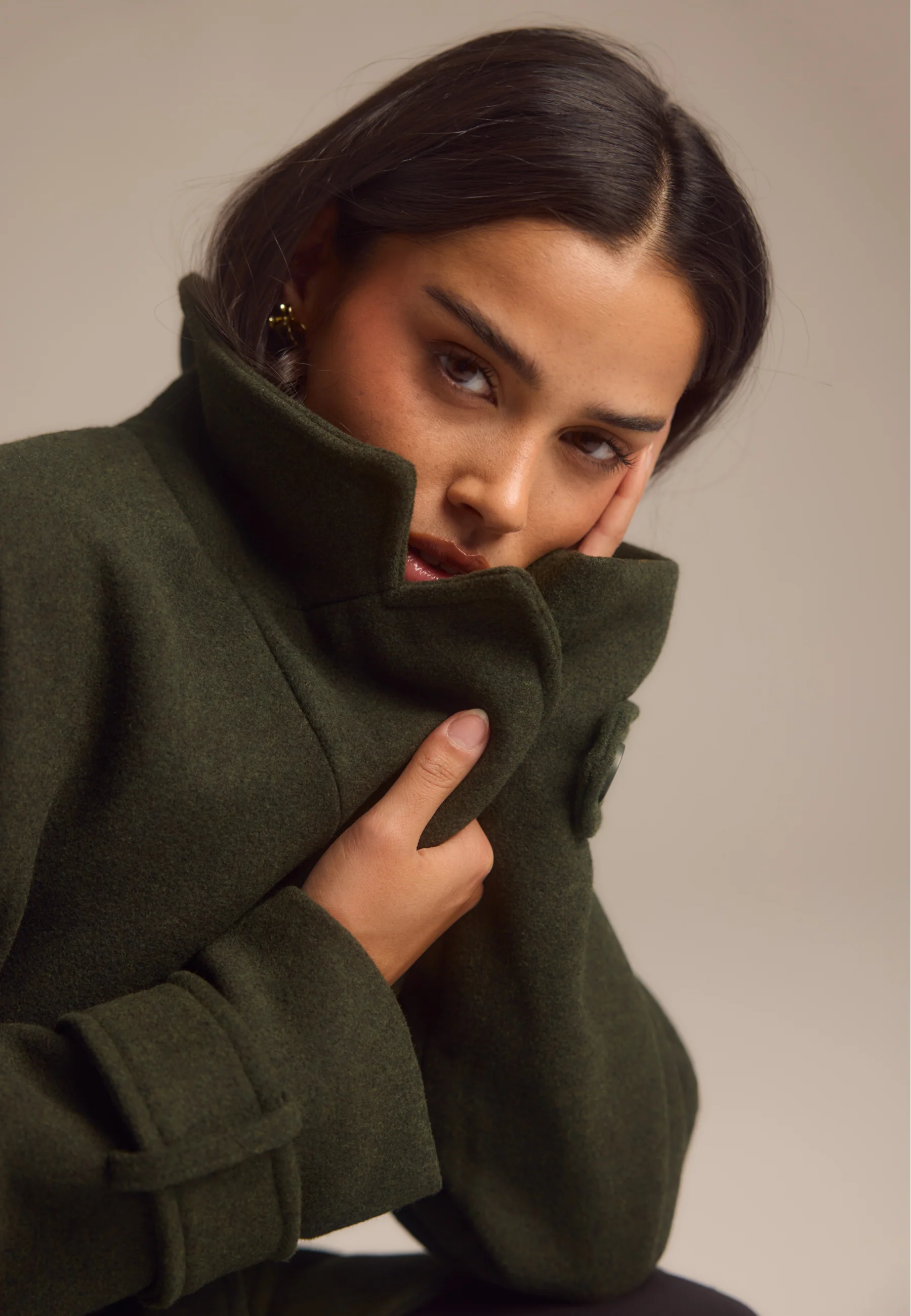 Belted Wool Blend Coat - Image 3