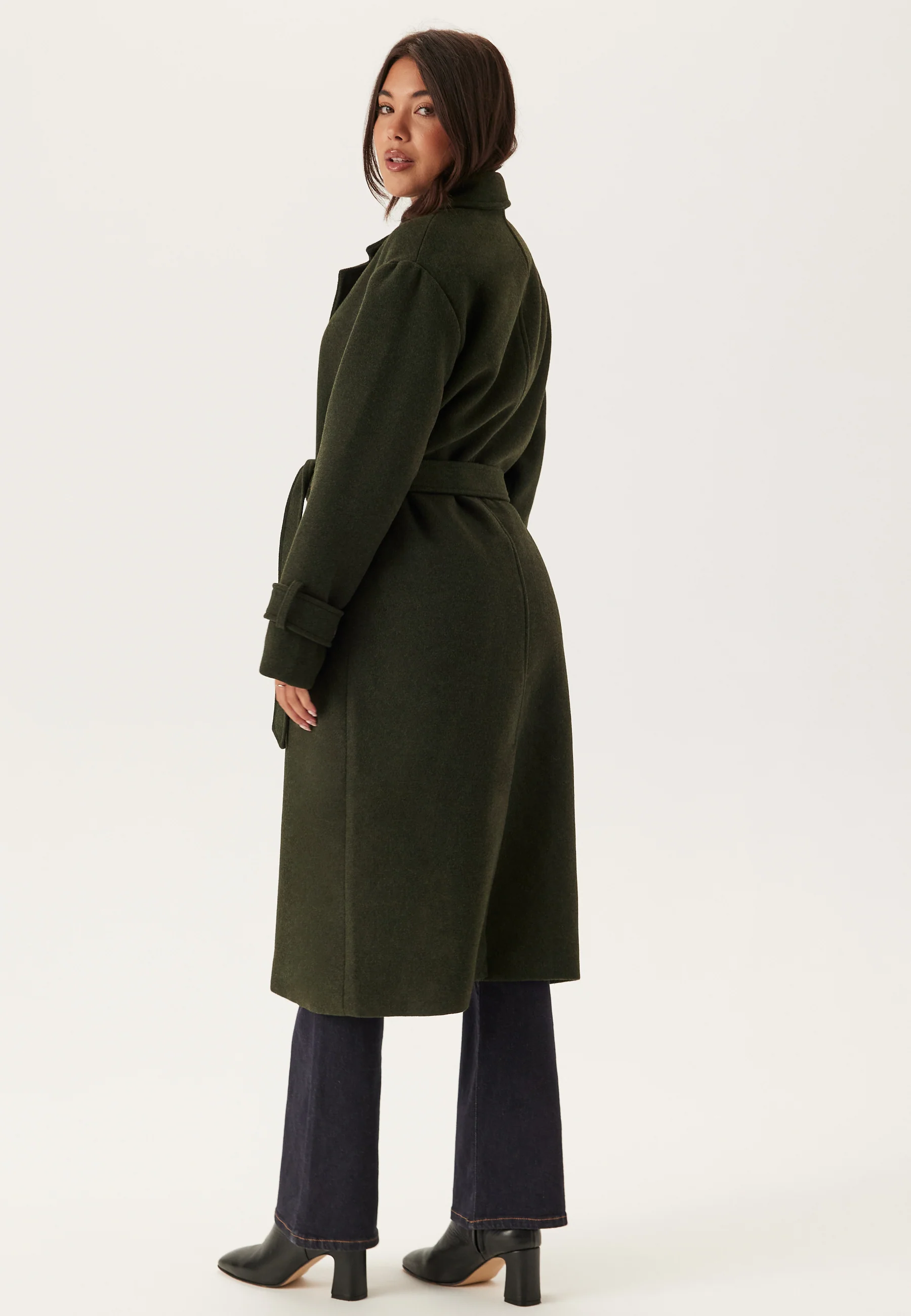 Belted Wool Blend Coat - Image 6