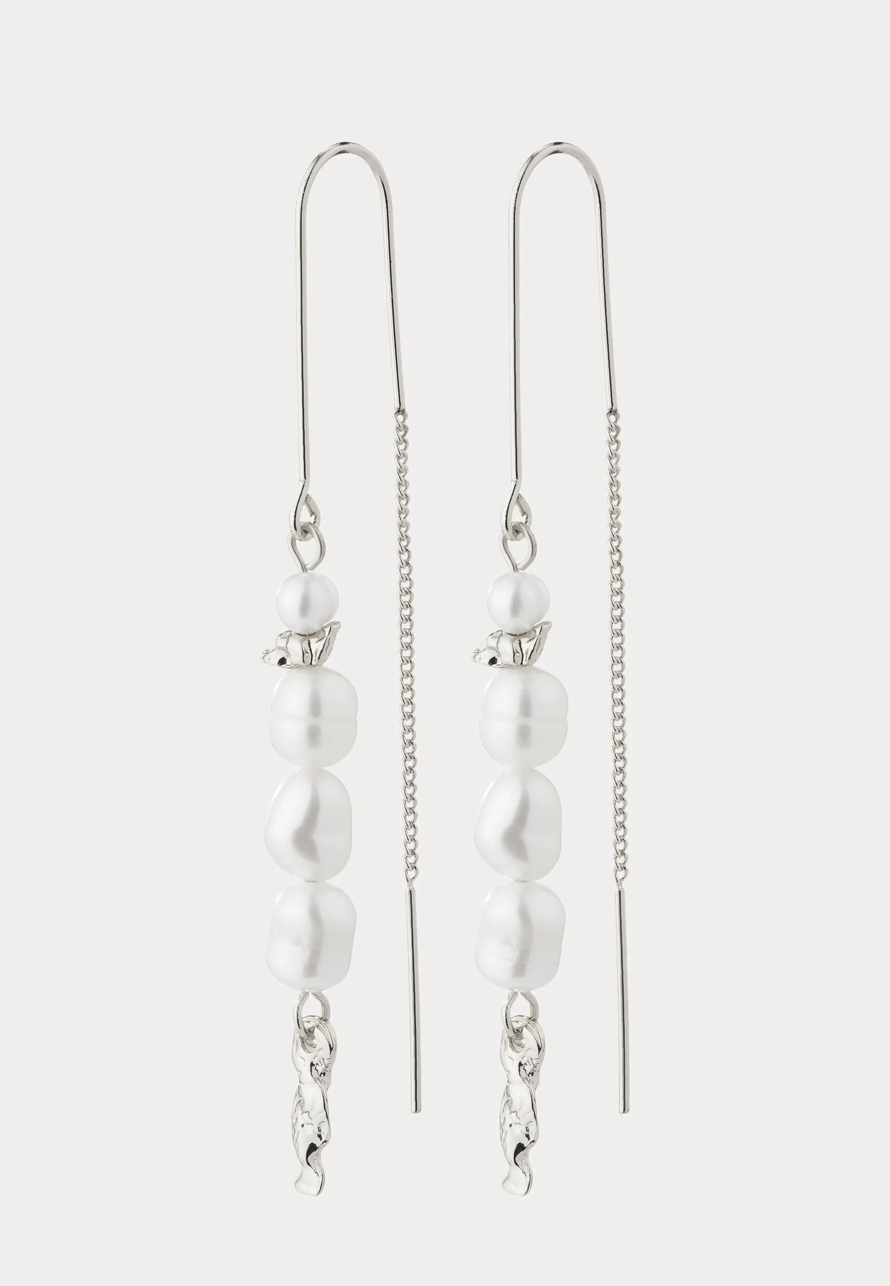 Berthe Pearl Chain Earrings Si - Image 2