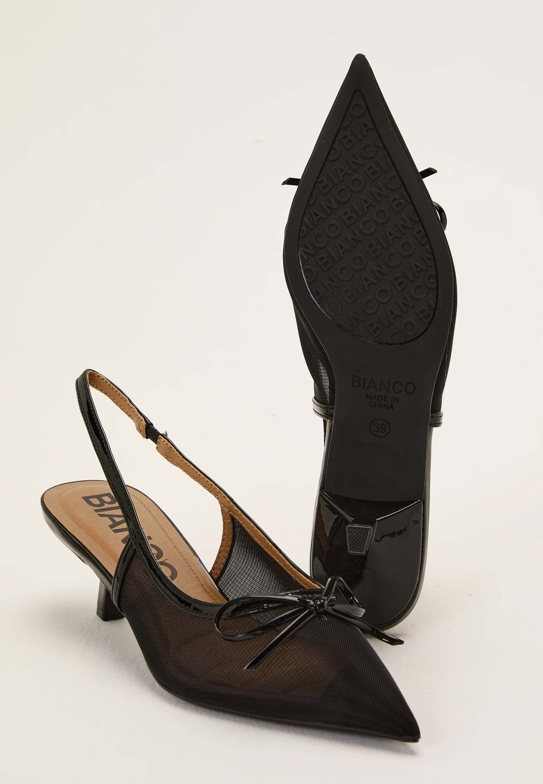 Biakristin Kitten Heel Bow Slingback - Image 6