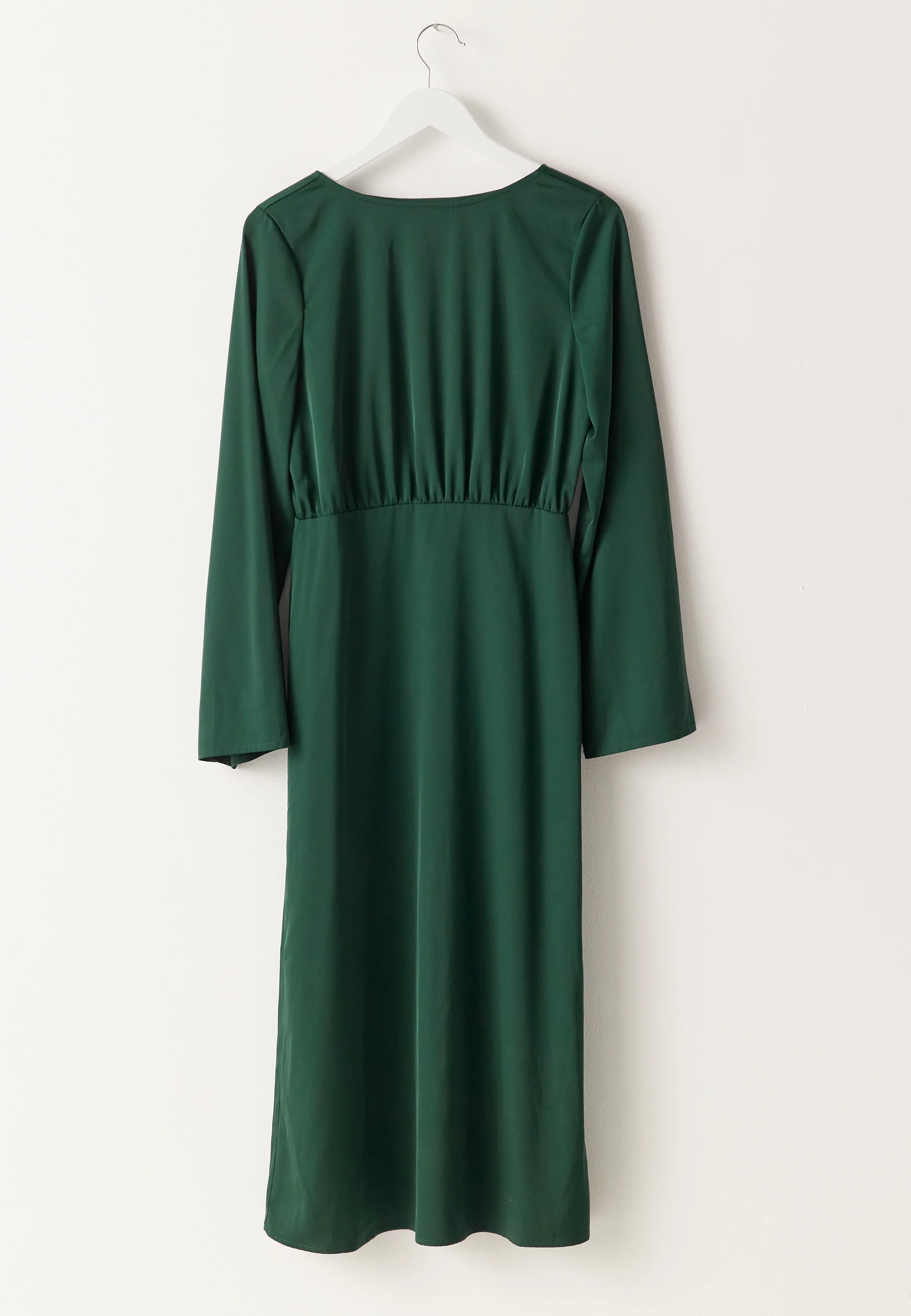 Boatneck Satin Midi Dress - Image 6