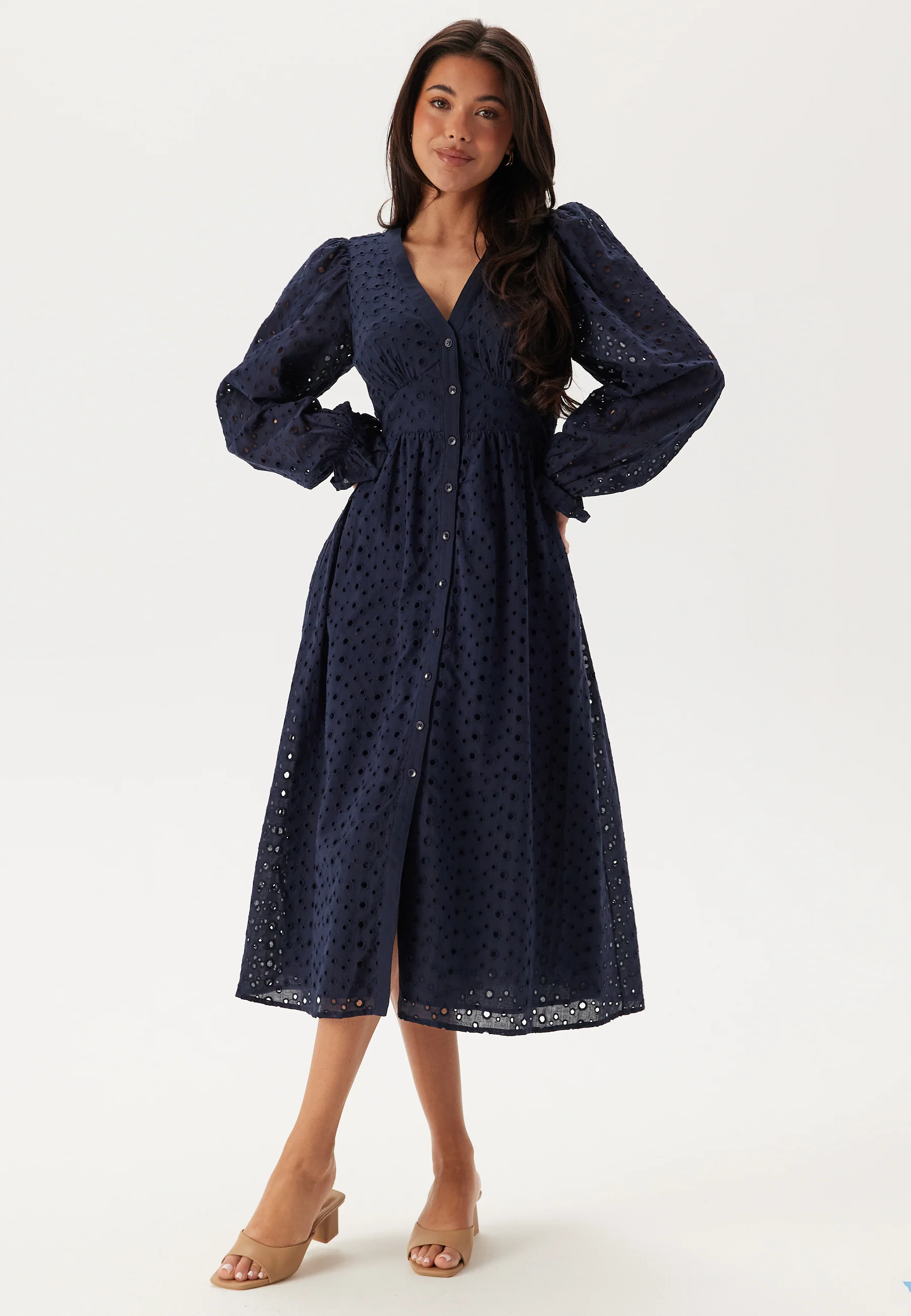 Broderie Anglaise Midi Dress - Image 2