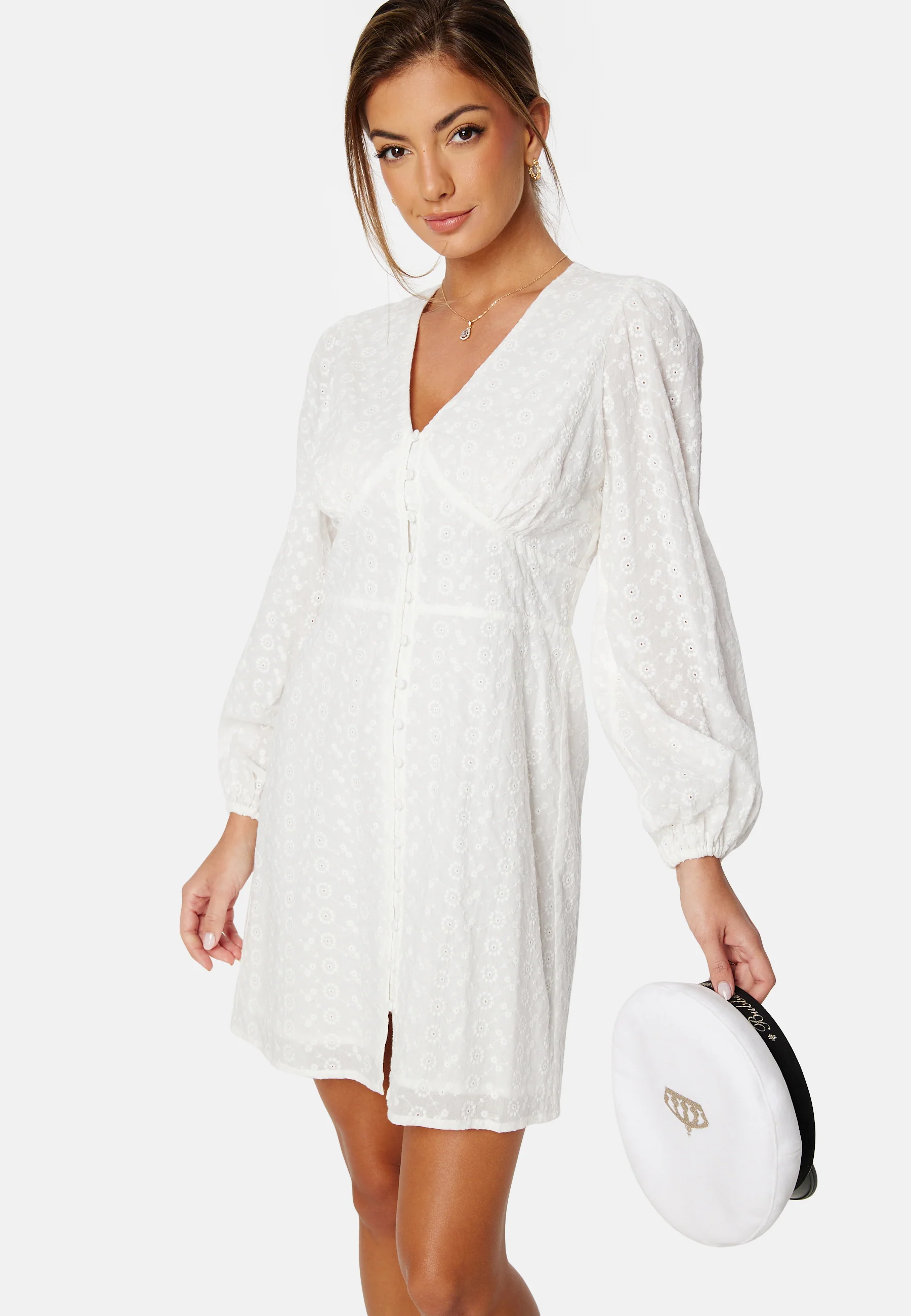 Broderie Anglaise Short Dress - Image 4