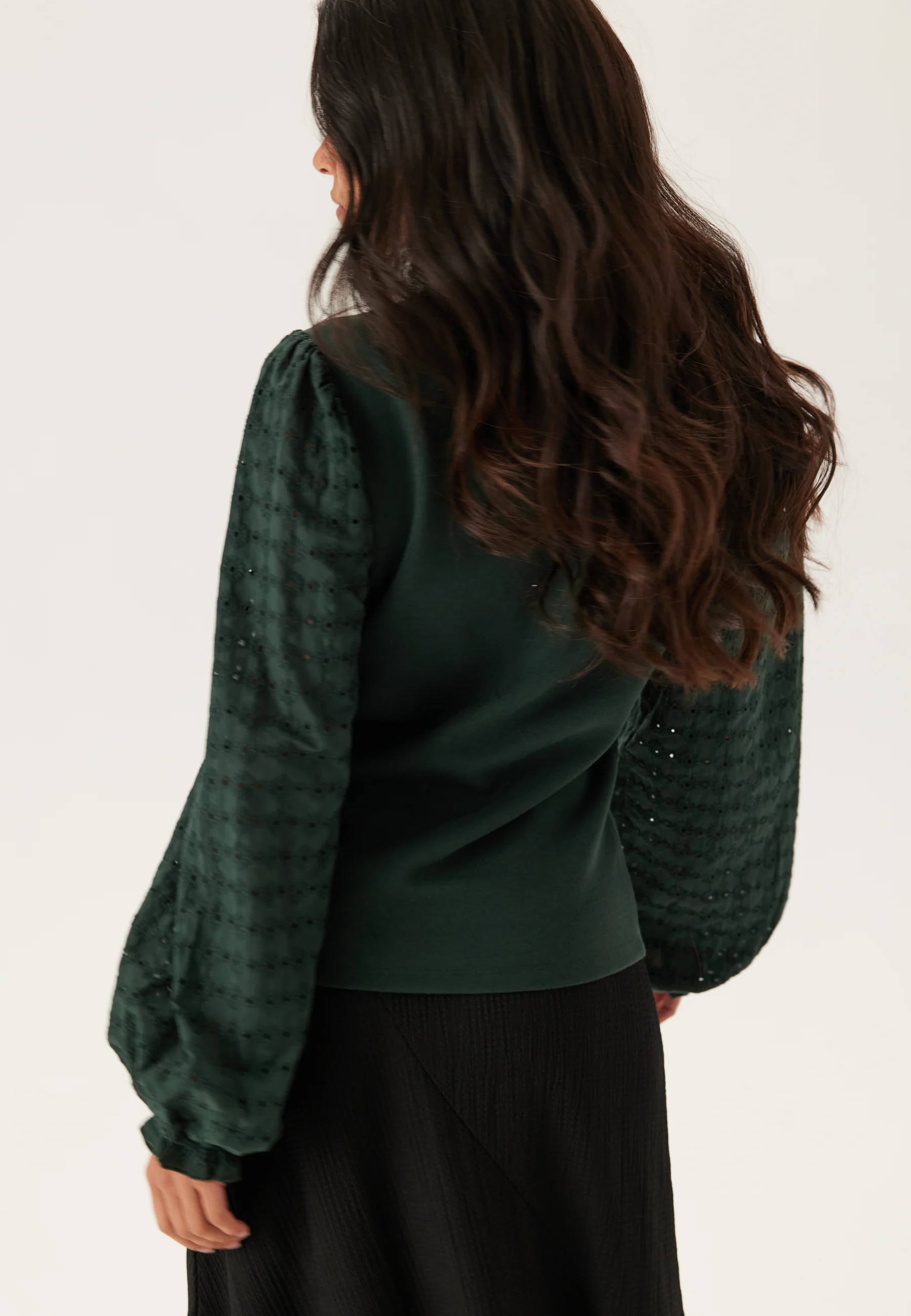 Broderie Anglaise Sleeve Top - Image 2
