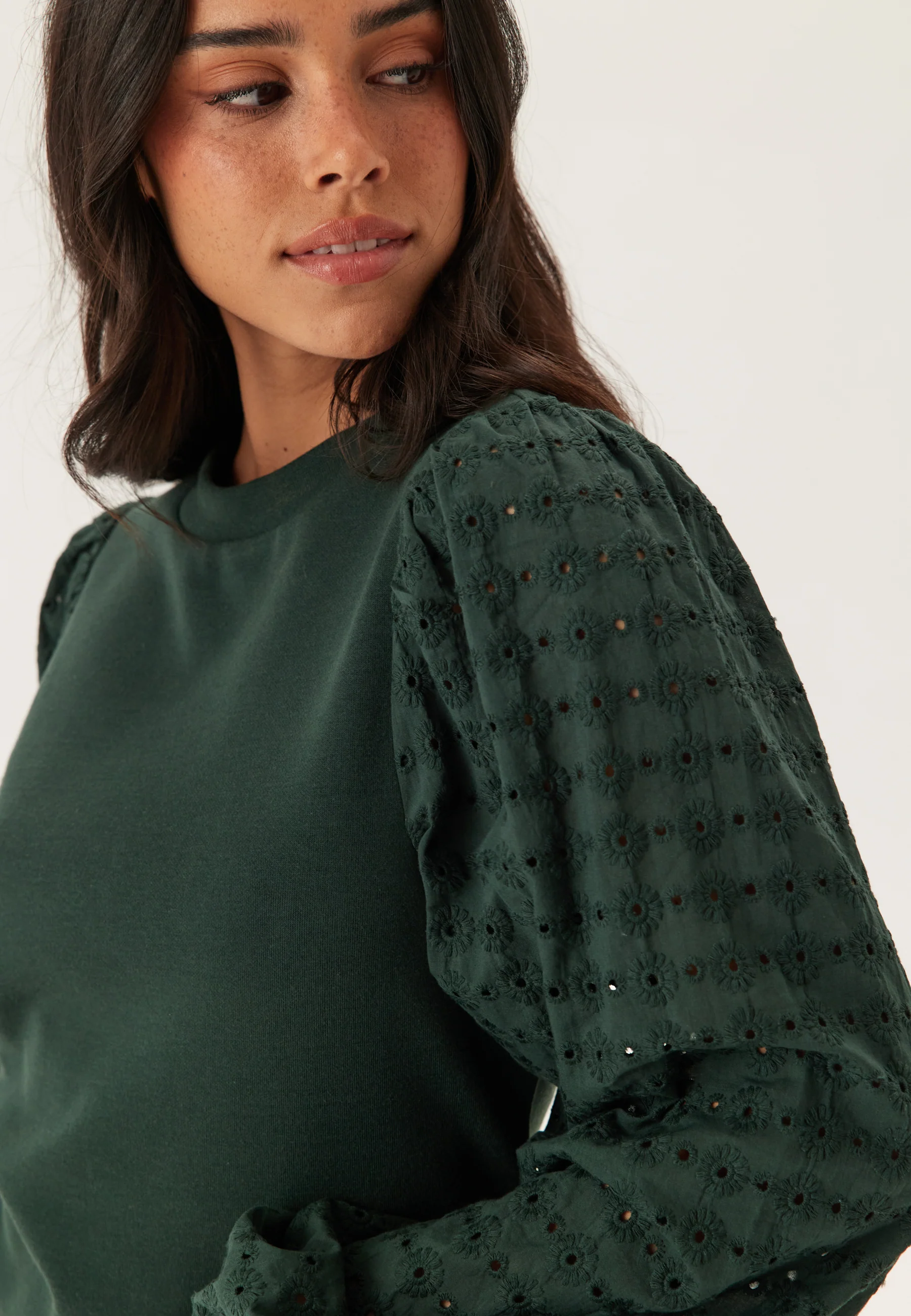 Broderie Anglaise Sleeve Top - Image 4