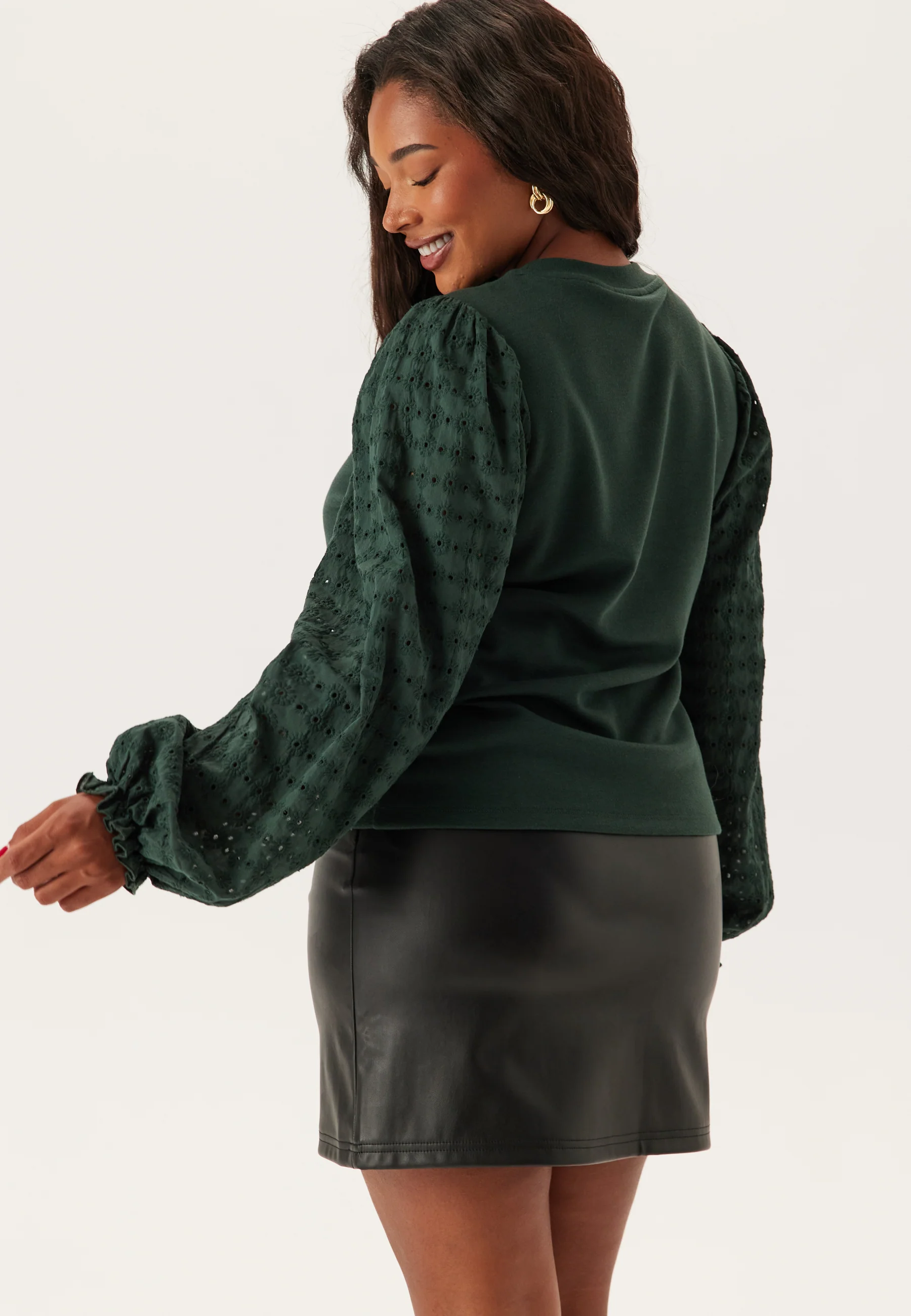 Broderie Anglaise Sleeve Top - Image 7