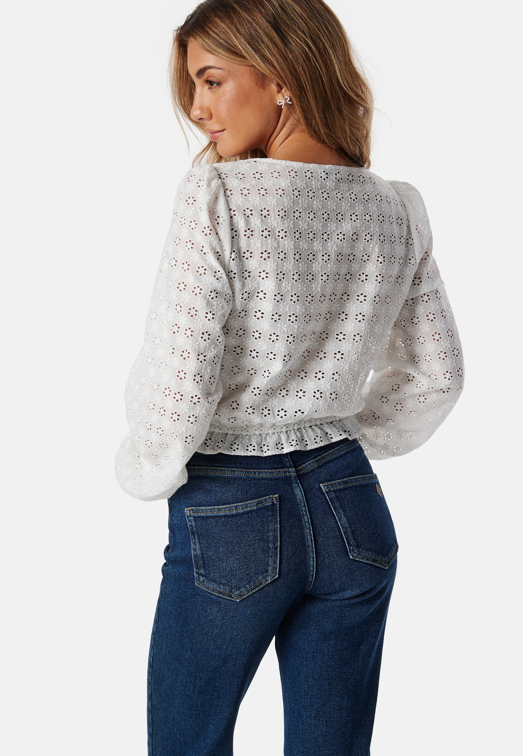 Broderie Anglaise Square Neck Blouse - Image 4