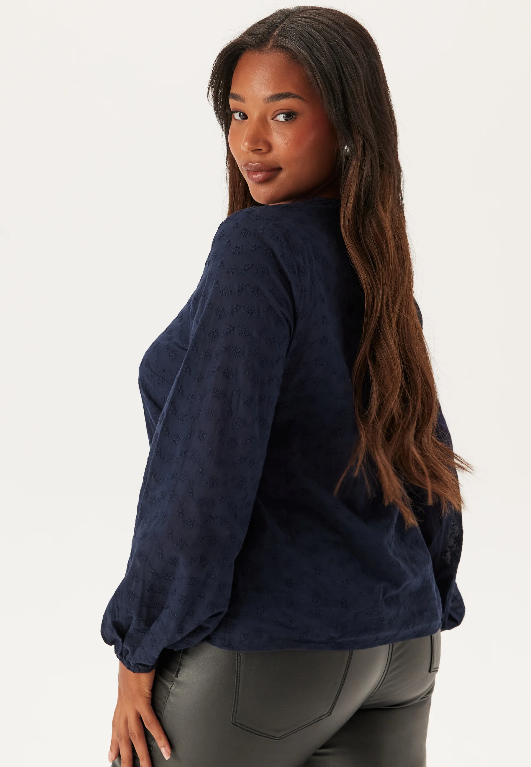 Broderie Anglaise V-Neck Blouse - Image 6